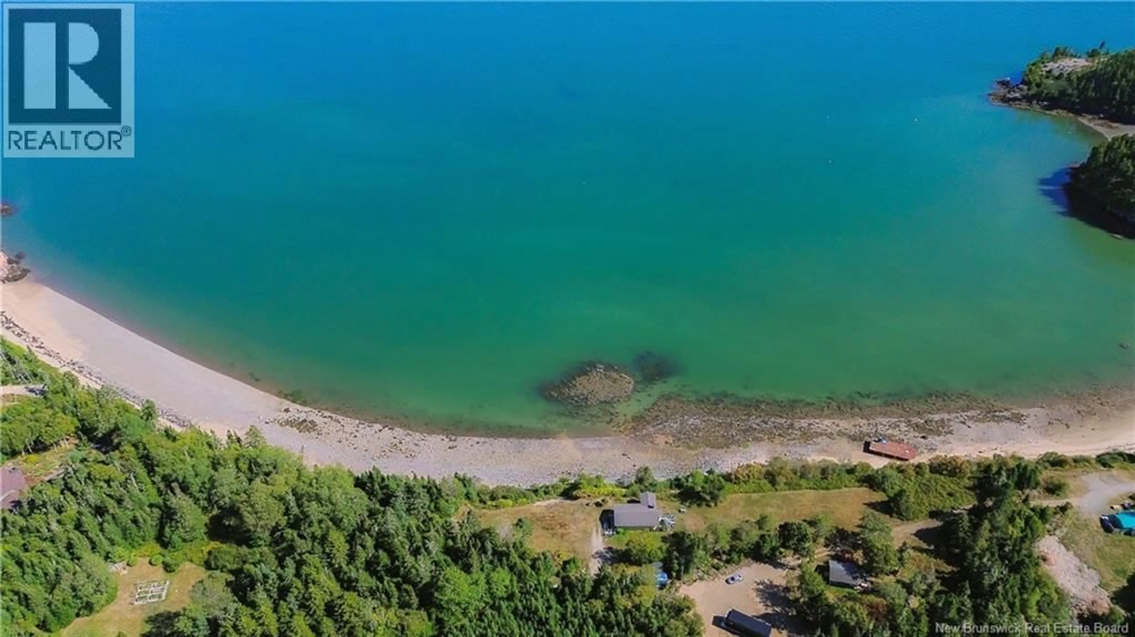 A pic from outside/outdoor area/front of a property/back of a property/a pic from drone, water/lake/river/ocean view for 20 DICKSON LANE, New River Beach New Brunswick E5J1H5