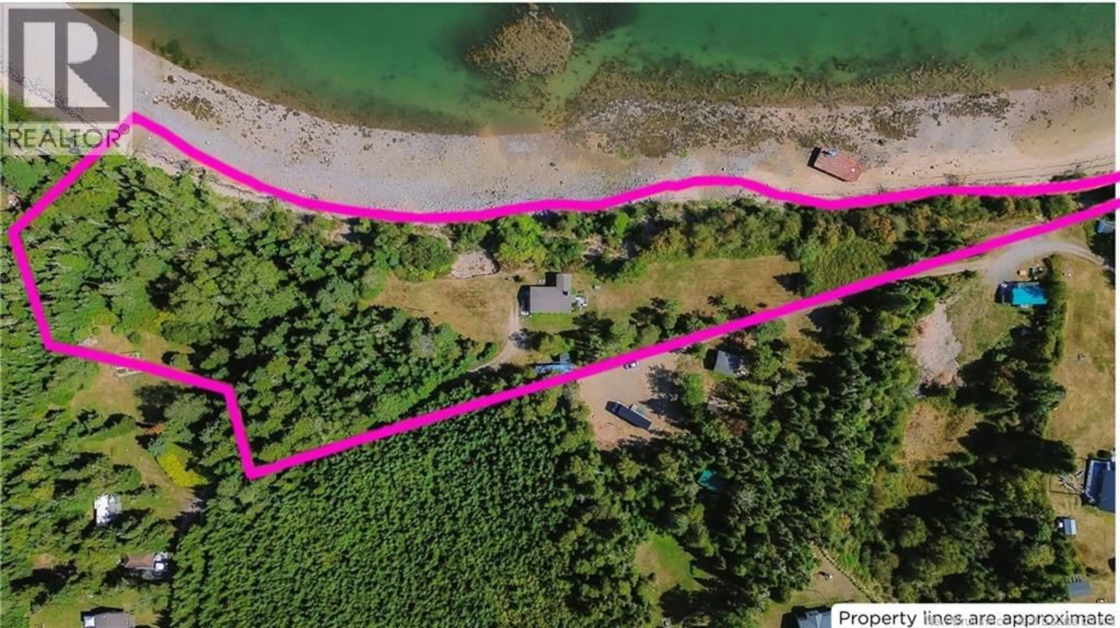 A pic from outside/outdoor area/front of a property/back of a property/a pic from drone, water/lake/river/ocean view for 20 DICKSON LANE, New River Beach New Brunswick E5J1H5