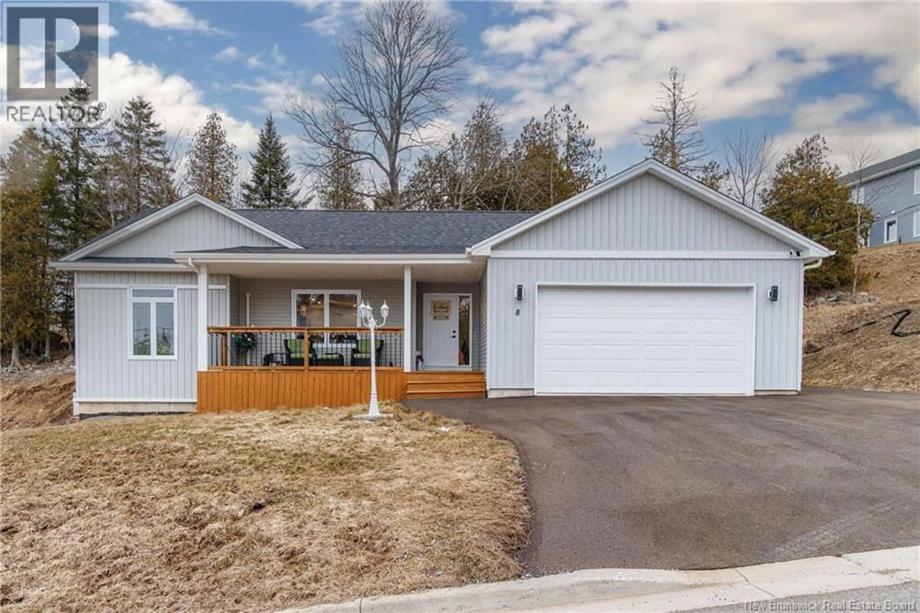 Home with vinyl exterior material, street for 8 BLENHEIM DRIVE, Quispamsis New Brunswick E2G0L9