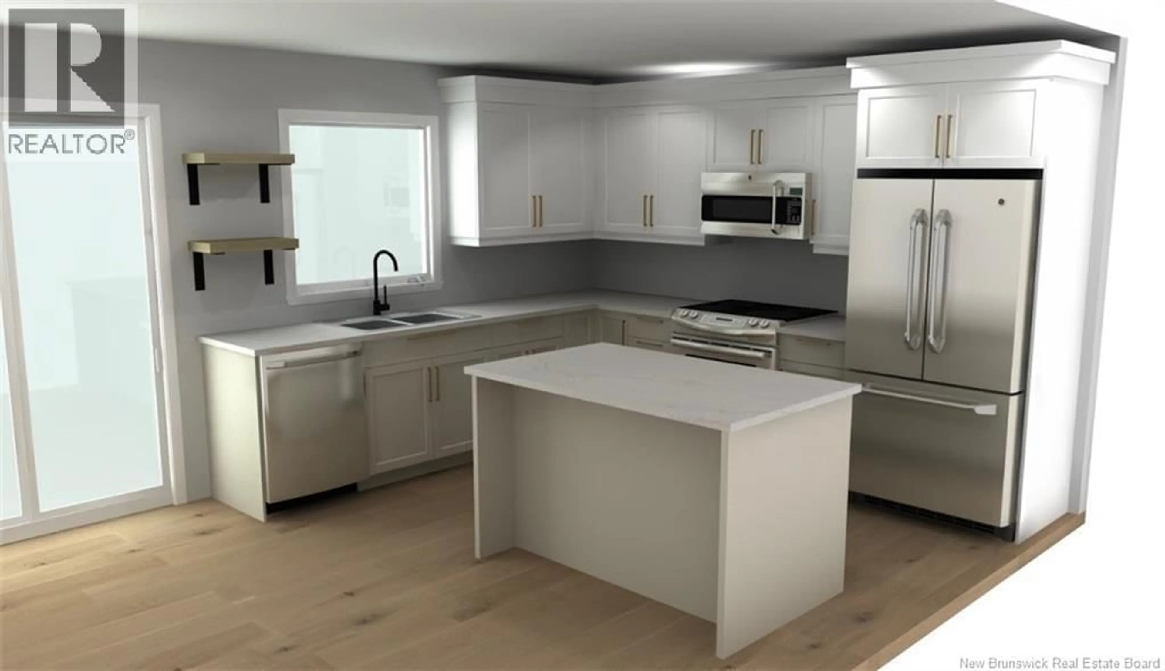 Open concept kitchen, ceramic/tile floor for 35 AVE LAURA AVE, Saint-Antoine New Brunswick E4V1J8