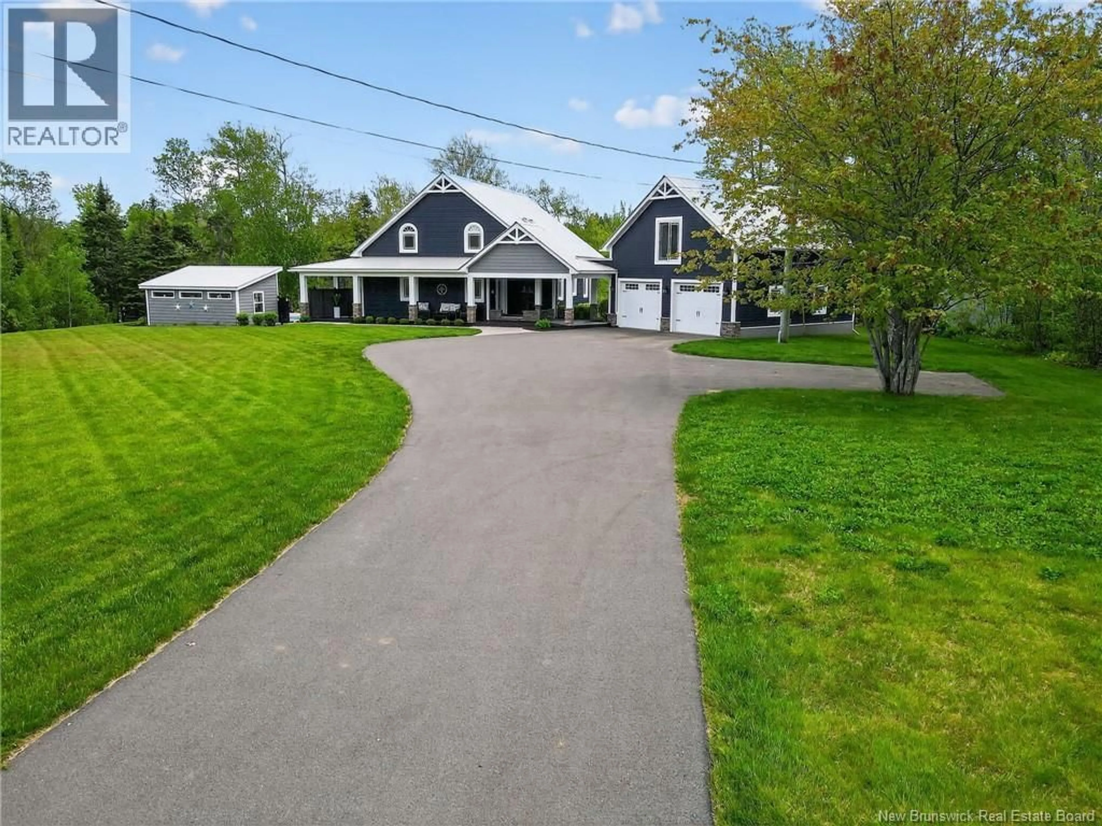 A pic from outside/outdoor area/front of a property/back of a property/a pic from drone, street for 1431 SHEDIAC RIVER ROAD, Shediac River New Brunswick E4R3A8