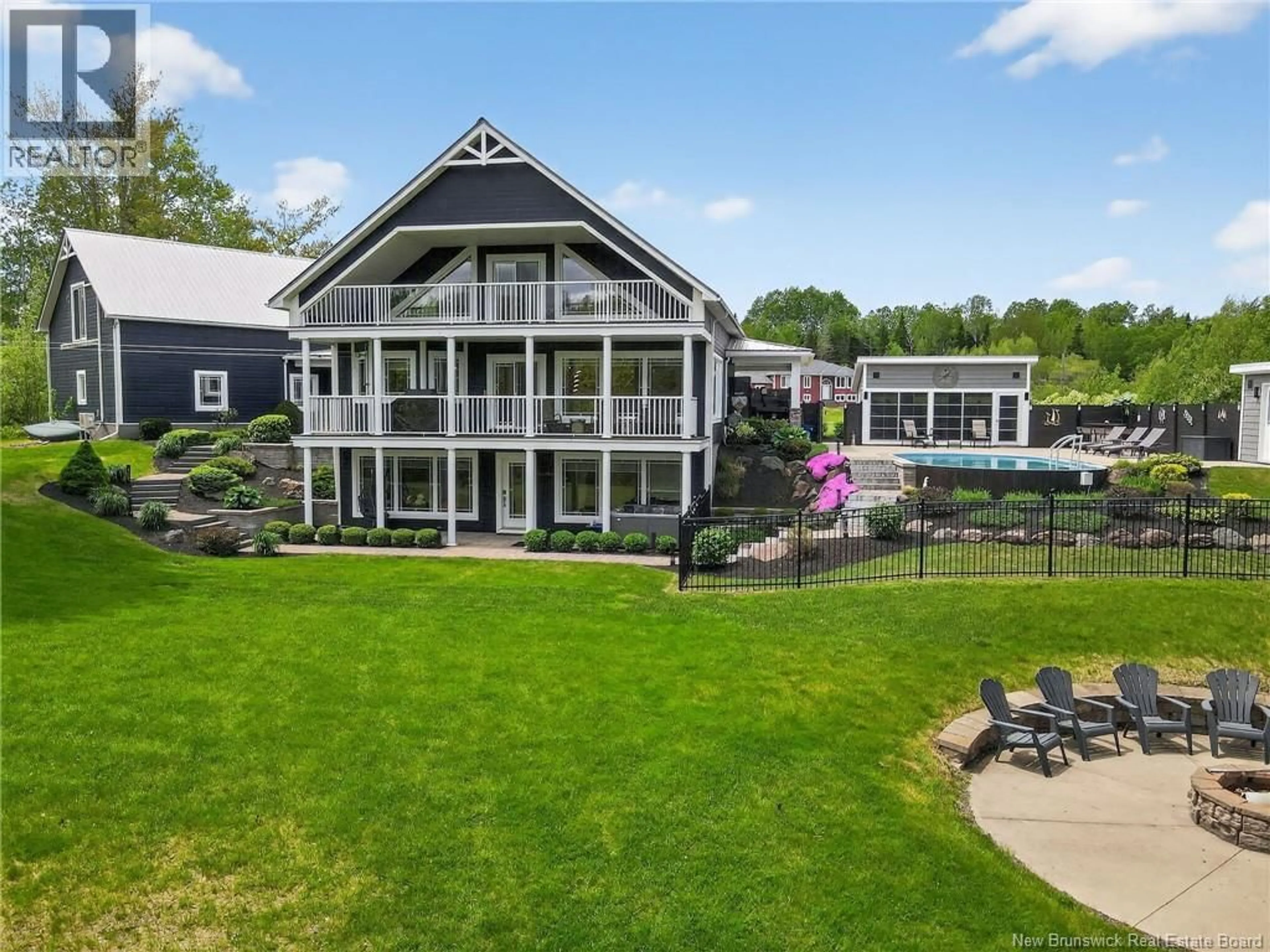 A pic from outside/outdoor area/front of a property/back of a property/a pic from drone, water/lake/river/ocean view for 1431 SHEDIAC RIVER ROAD, Shediac River New Brunswick E4R3A8