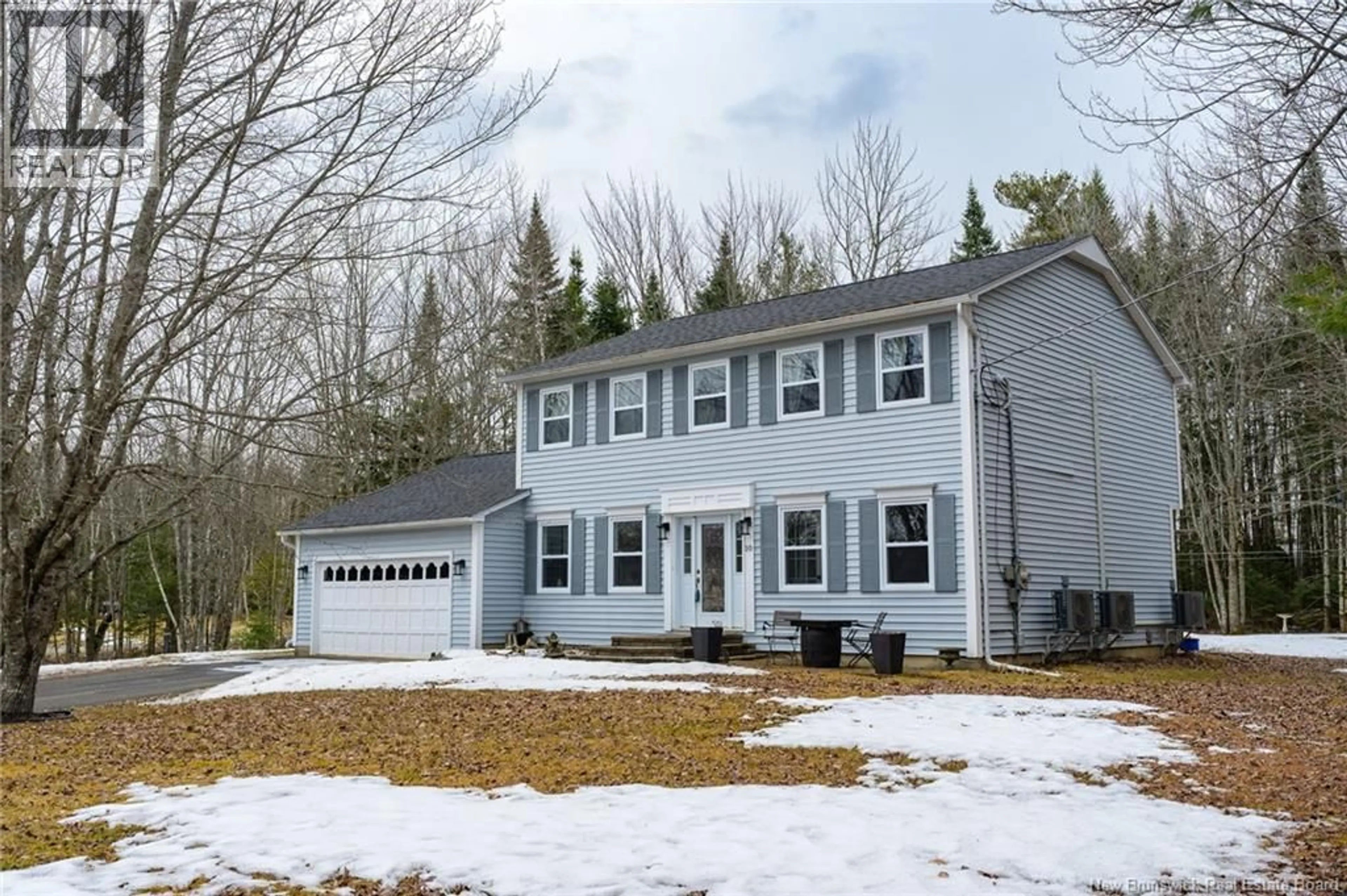 Home with vinyl exterior material, street for 10 LYNX LANE, Hanwell New Brunswick E3C1M9