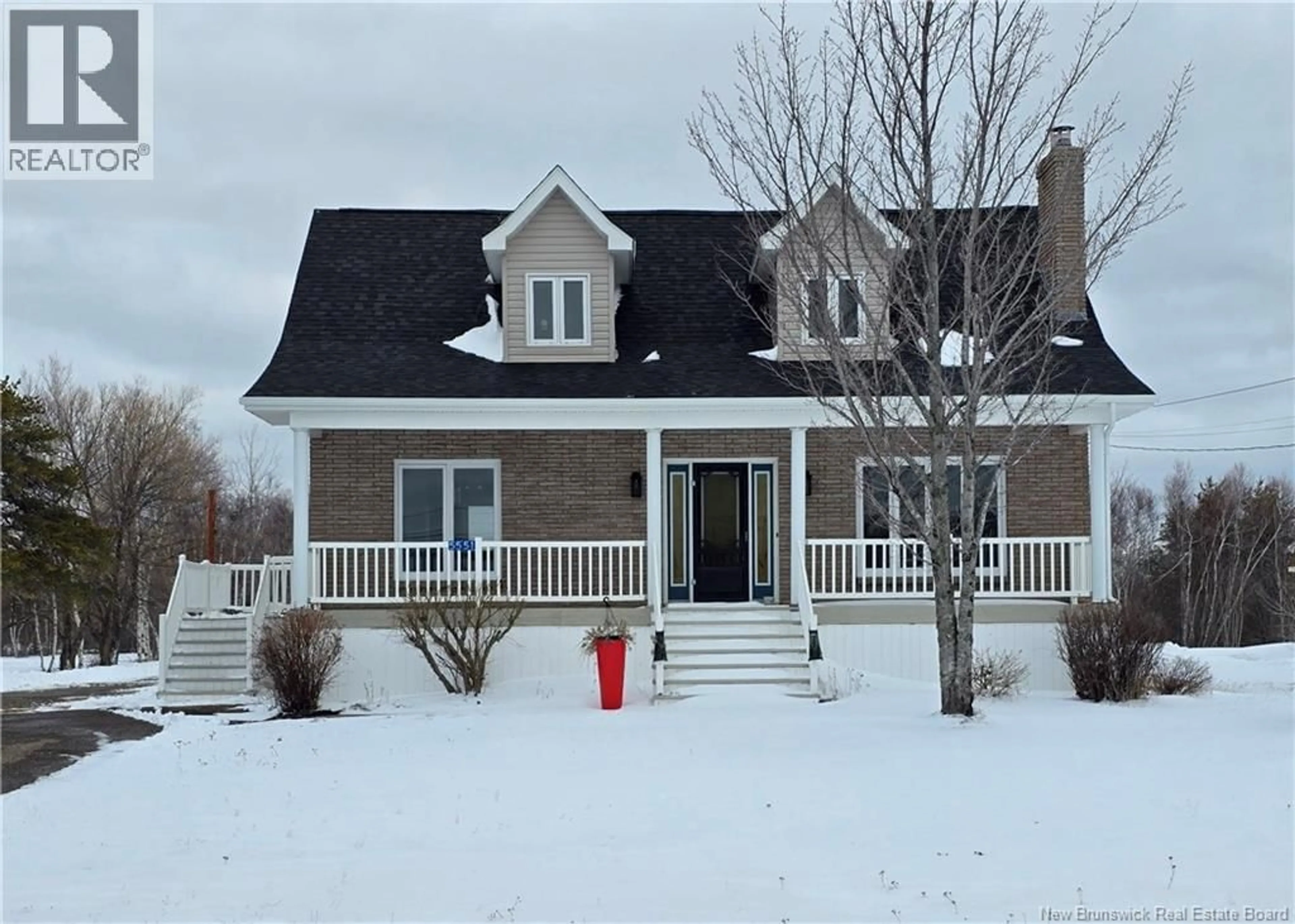 Home with vinyl exterior material, street for 5551 ROUTE 11, Brantville New Brunswick E9H1W3