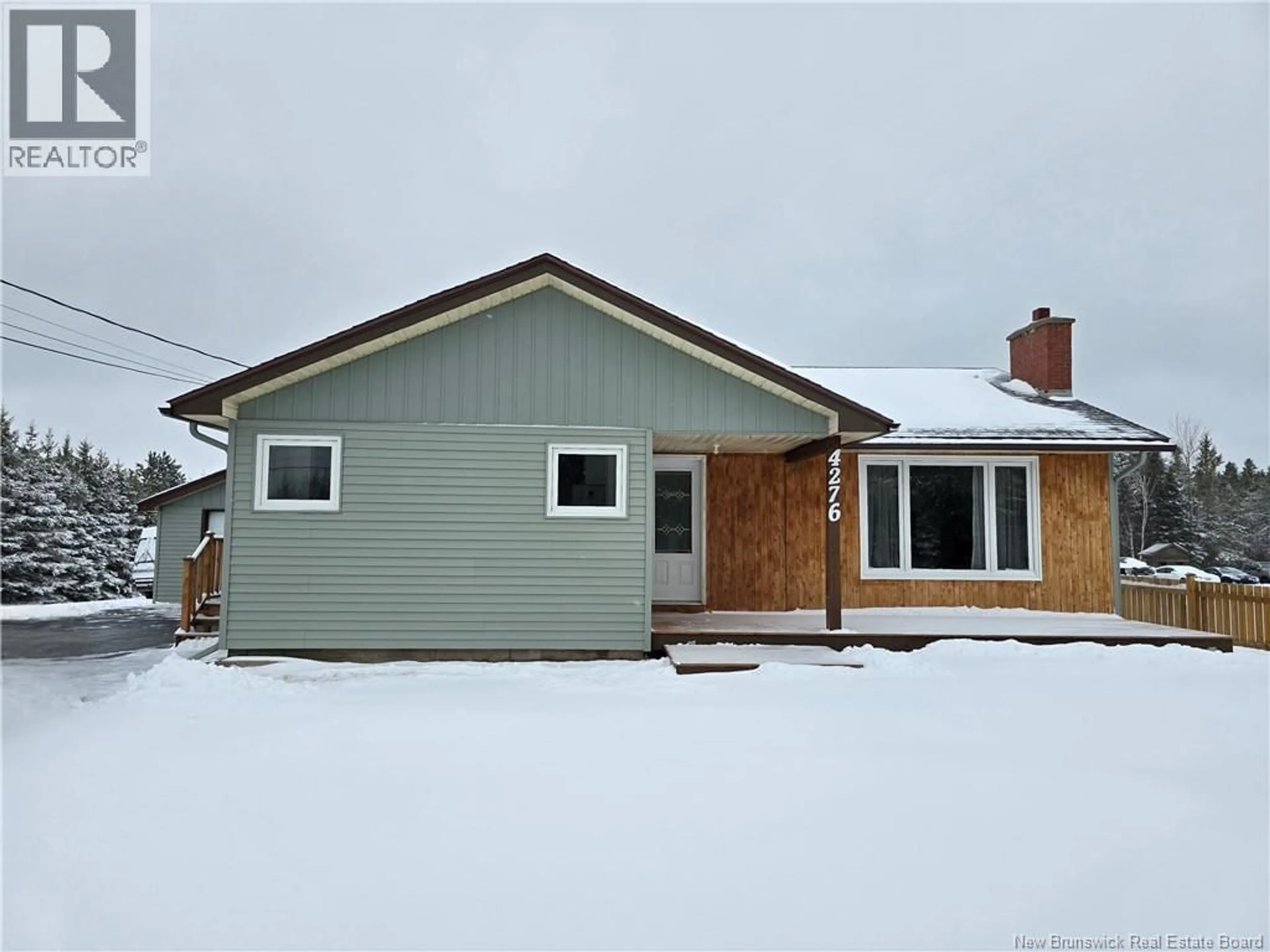 Home with vinyl exterior material, street for 4276 BLVD DES FONDATEURS BLVD, Saint-Isidore New Brunswick E8M1G8