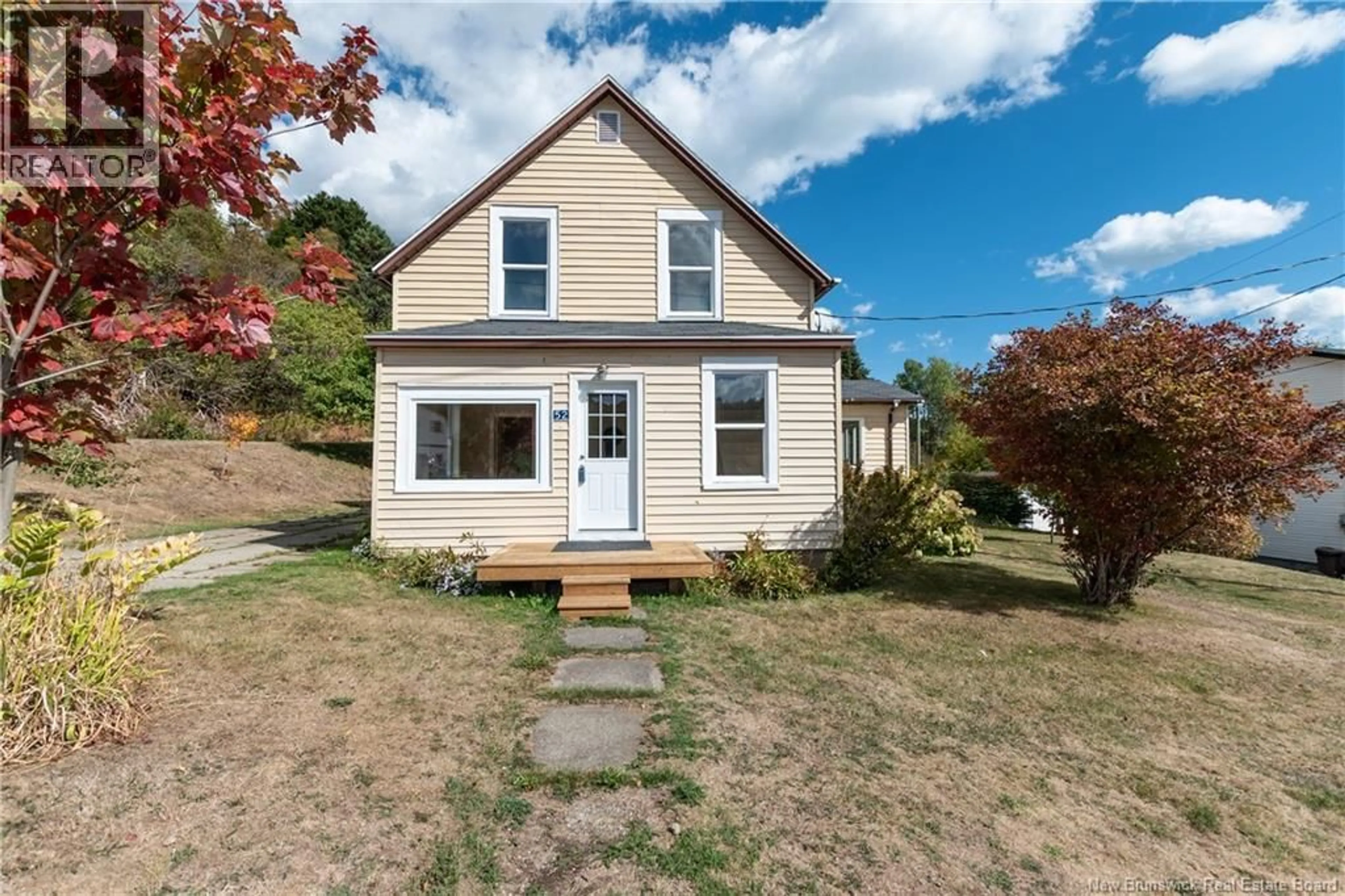 Home with vinyl exterior material, street for 52 FUNDY VIEW DRIVE, Alma New Brunswick E4H1H7