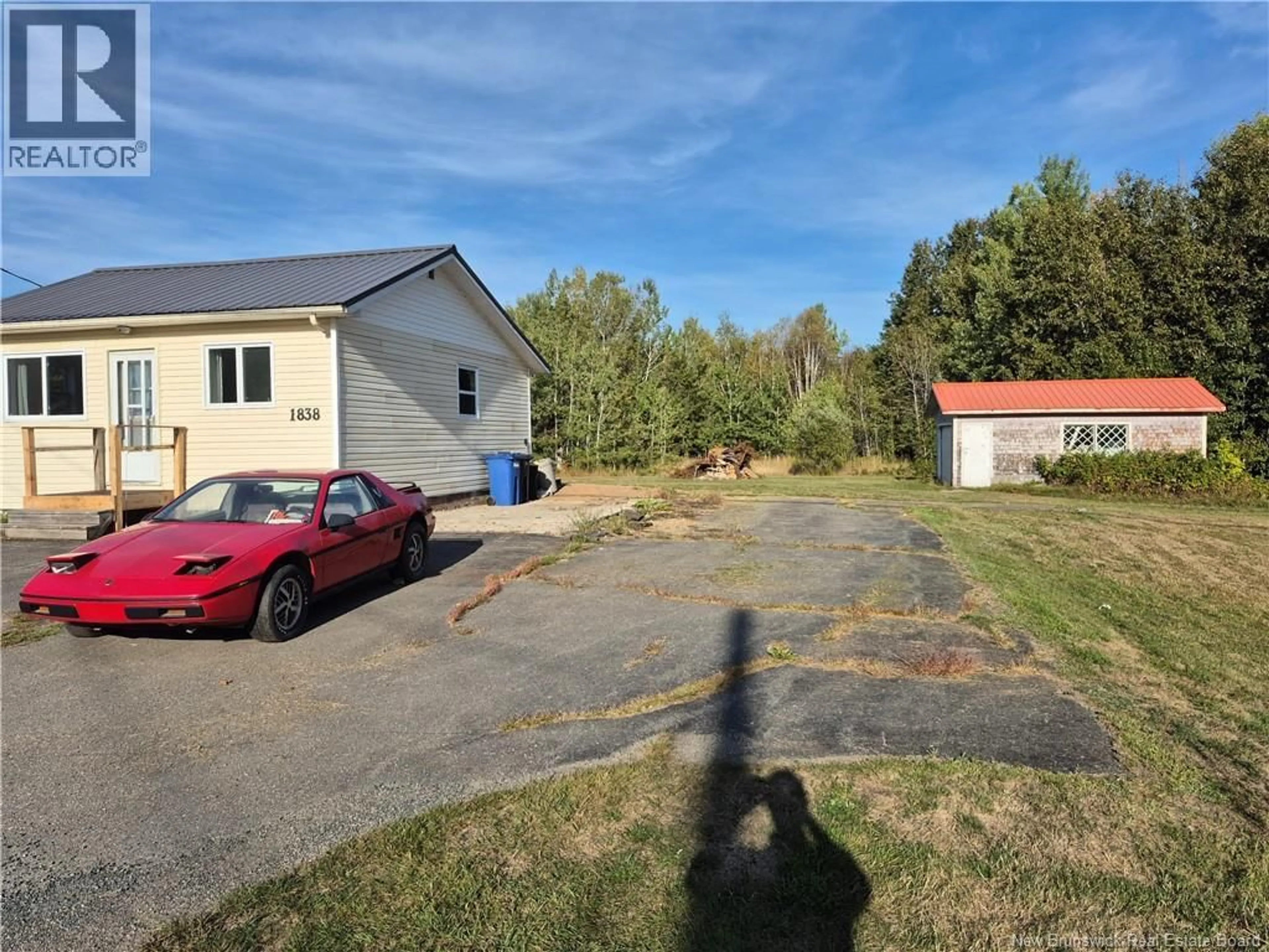 A pic from outside/outdoor area/front of a property/back of a property/a pic from drone, street for 1838 ROUTE 315, Dunlop New Brunswick E8K2P3