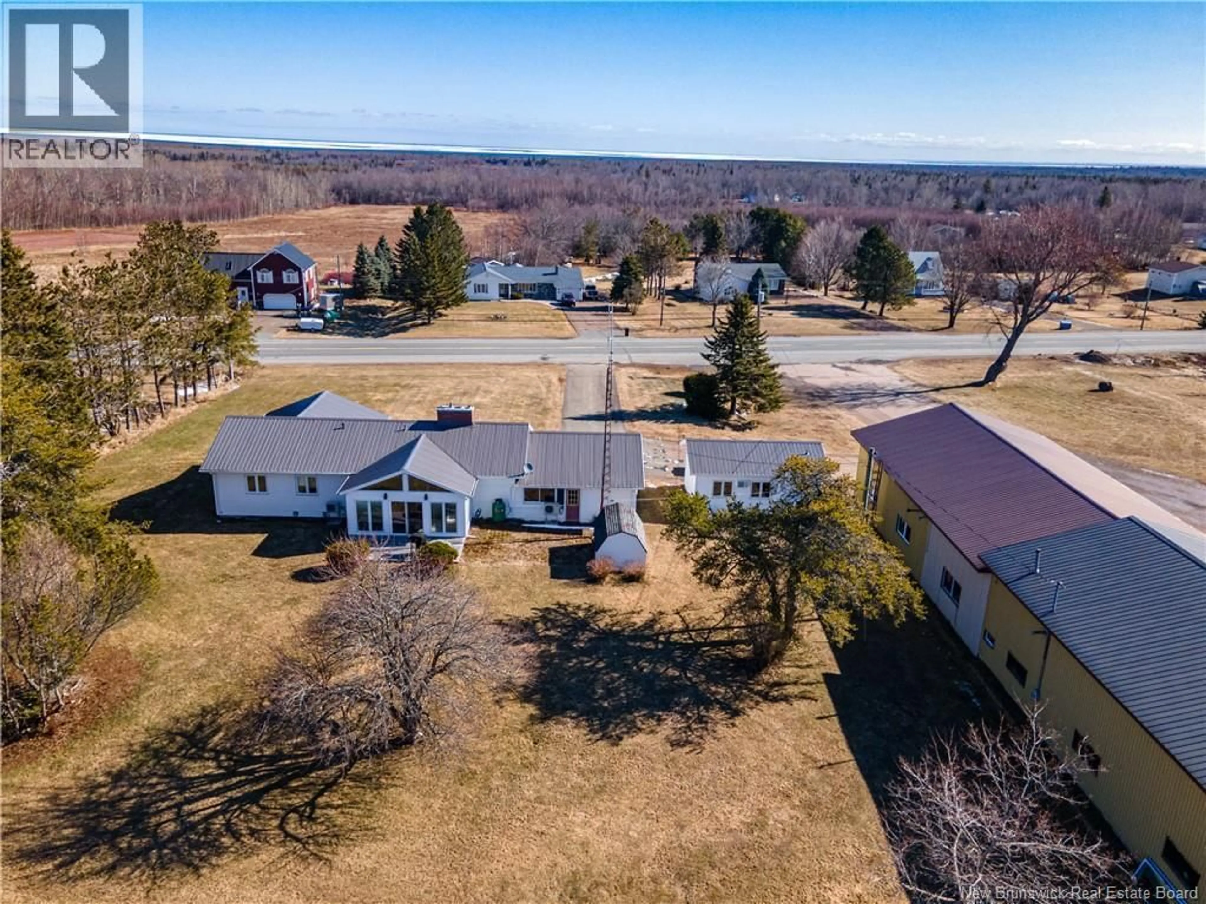 A pic from outside/outdoor area/front of a property/back of a property/a pic from drone, water/lake/river/ocean view for 5049 ROUTE 15, Botsford New Brunswick E4N2L3