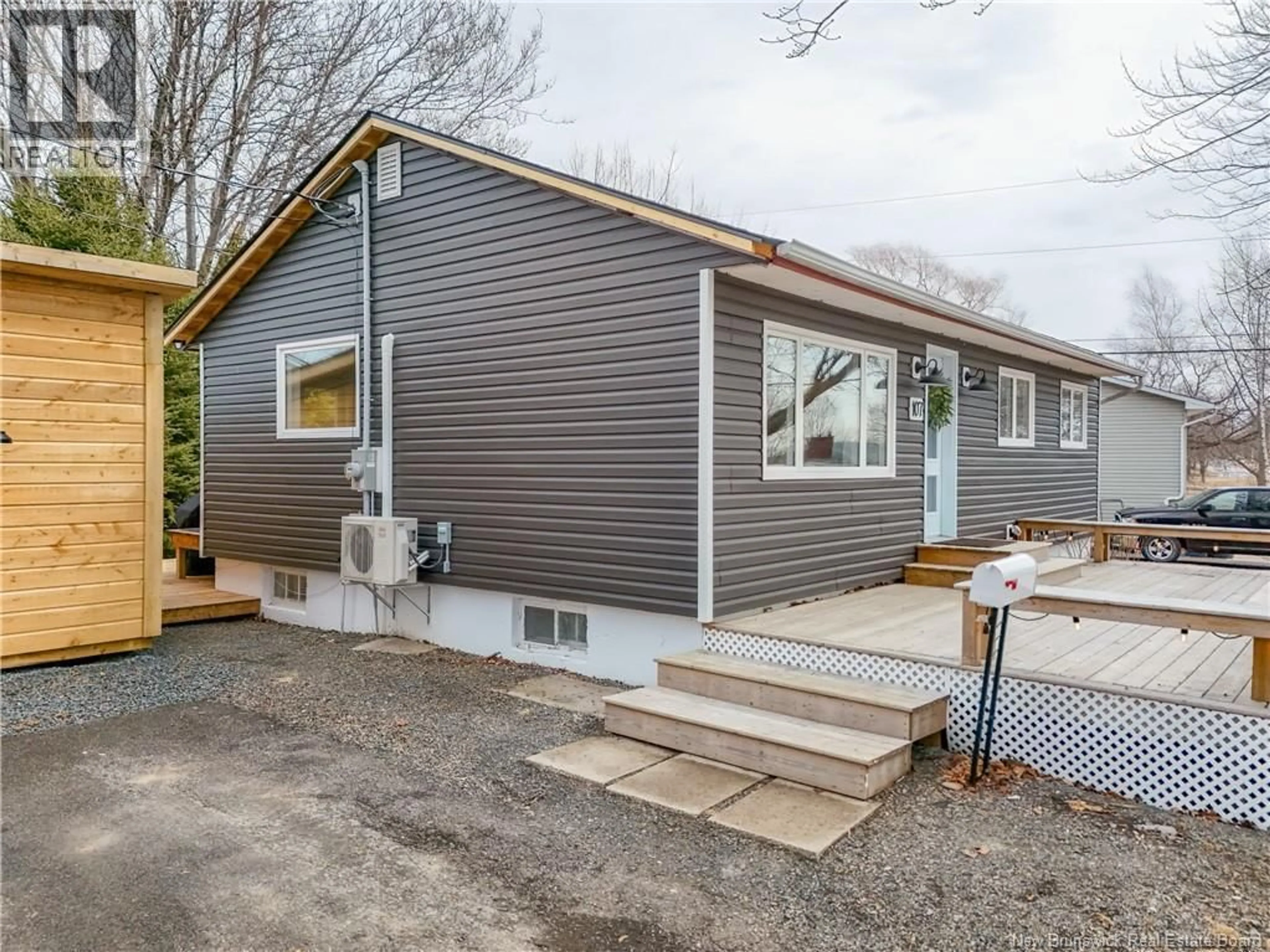 Home with vinyl exterior material, street for 107 TEAK DRIVE, Fredericton New Brunswick E3A2J2