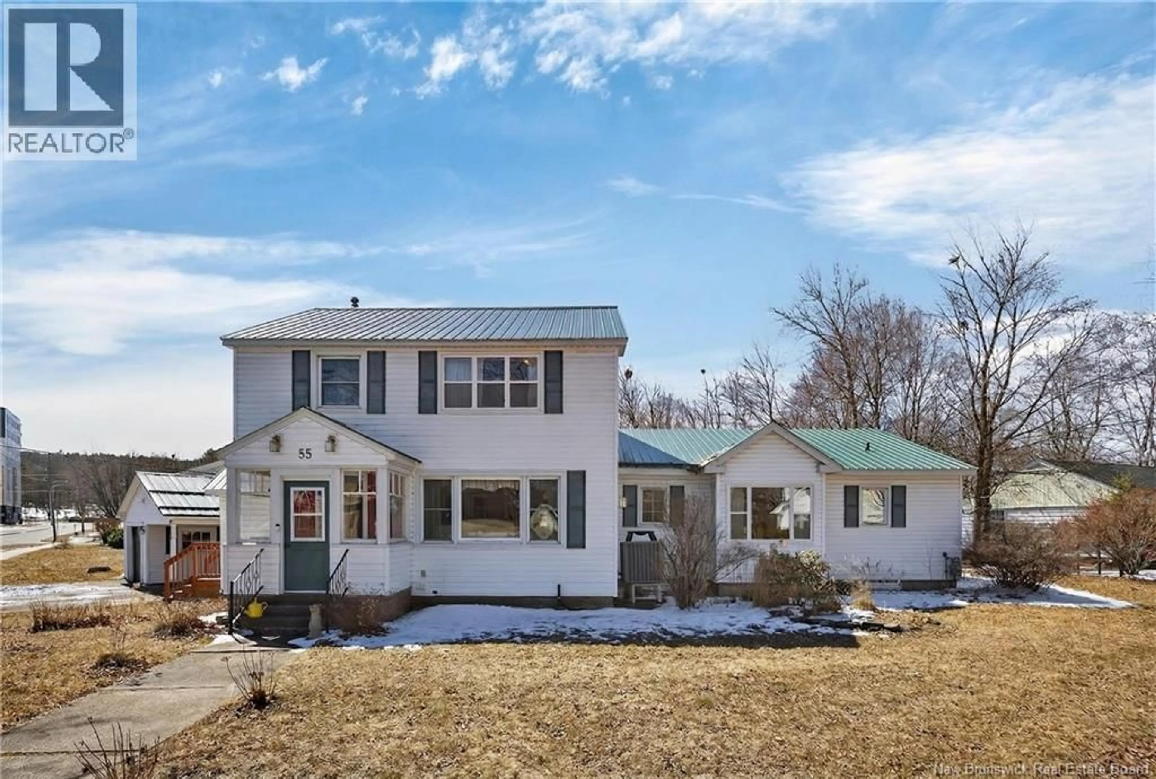 Home with vinyl exterior material, street for 55 WOODFIELD CRESCENT, Fredericton New Brunswick E3B2N2