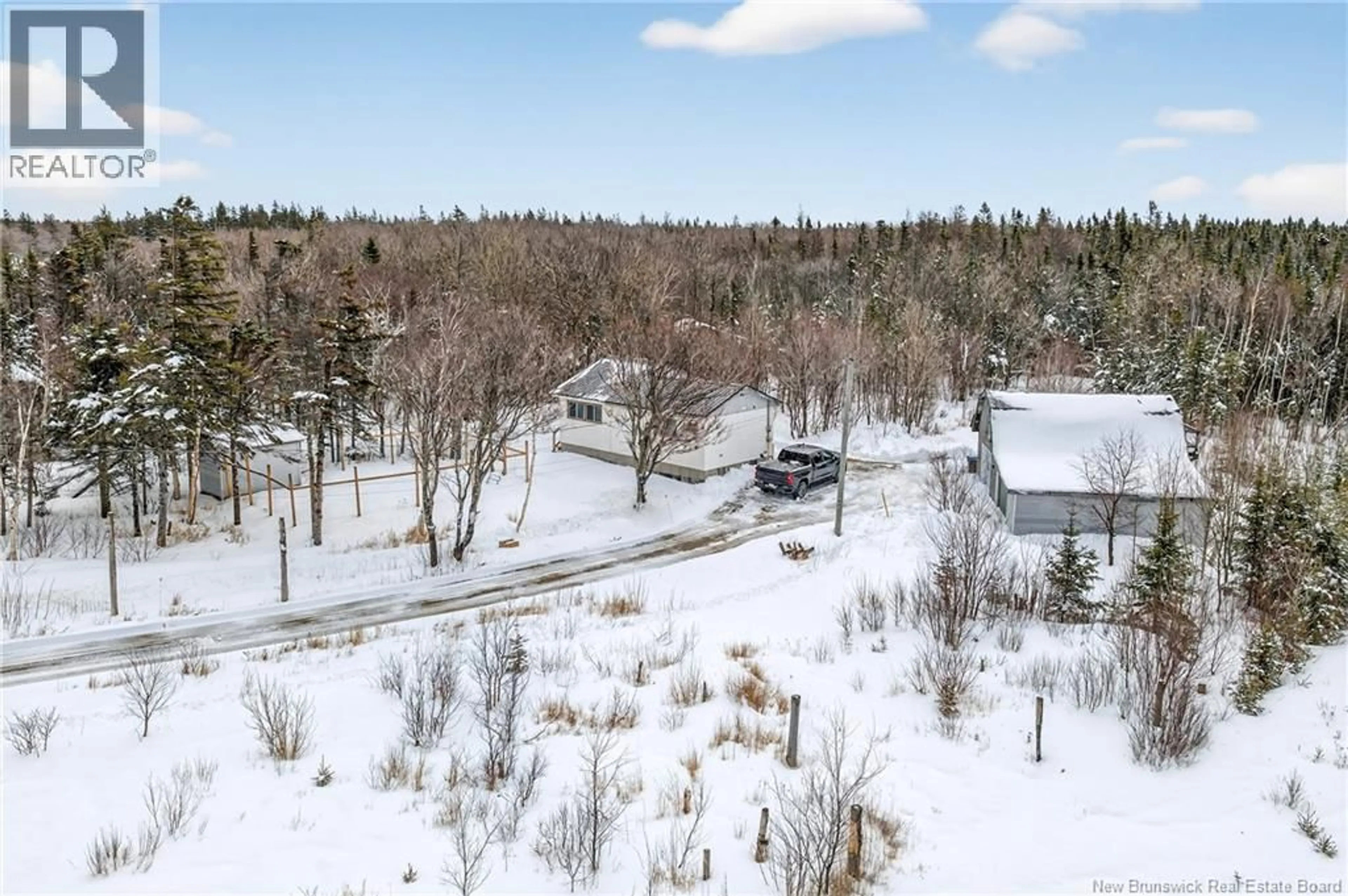 A pic from outside/outdoor area/front of a property/back of a property/a pic from drone, forest/trees view for 1394 DEGRACE STREET, Maisonnette New Brunswick E8N2J4