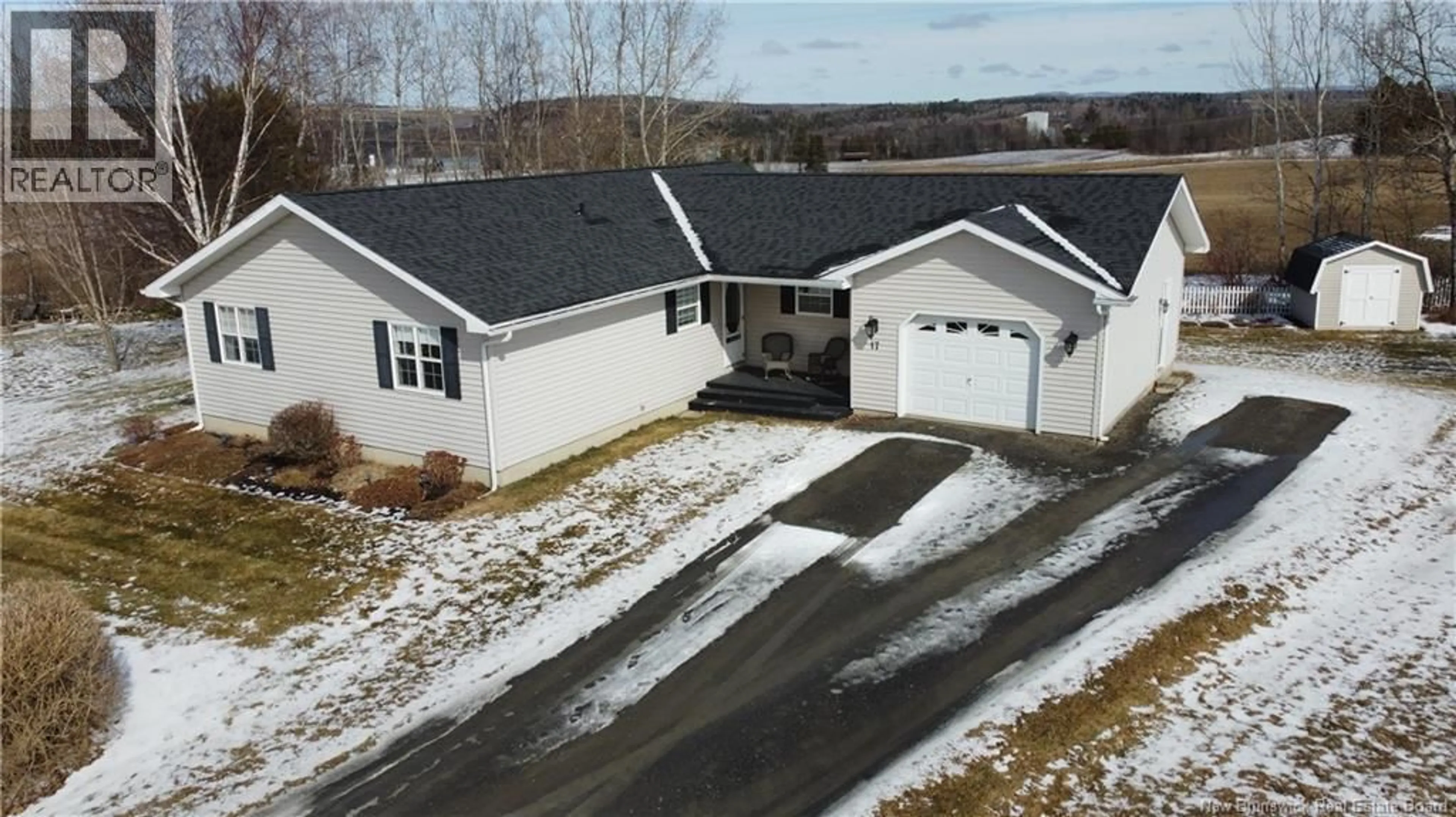A pic from outside/outdoor area/front of a property/back of a property/a pic from drone, street for 17 SHEPODY CRESCENT, Florenceville-Bristol New Brunswick E7L2X5