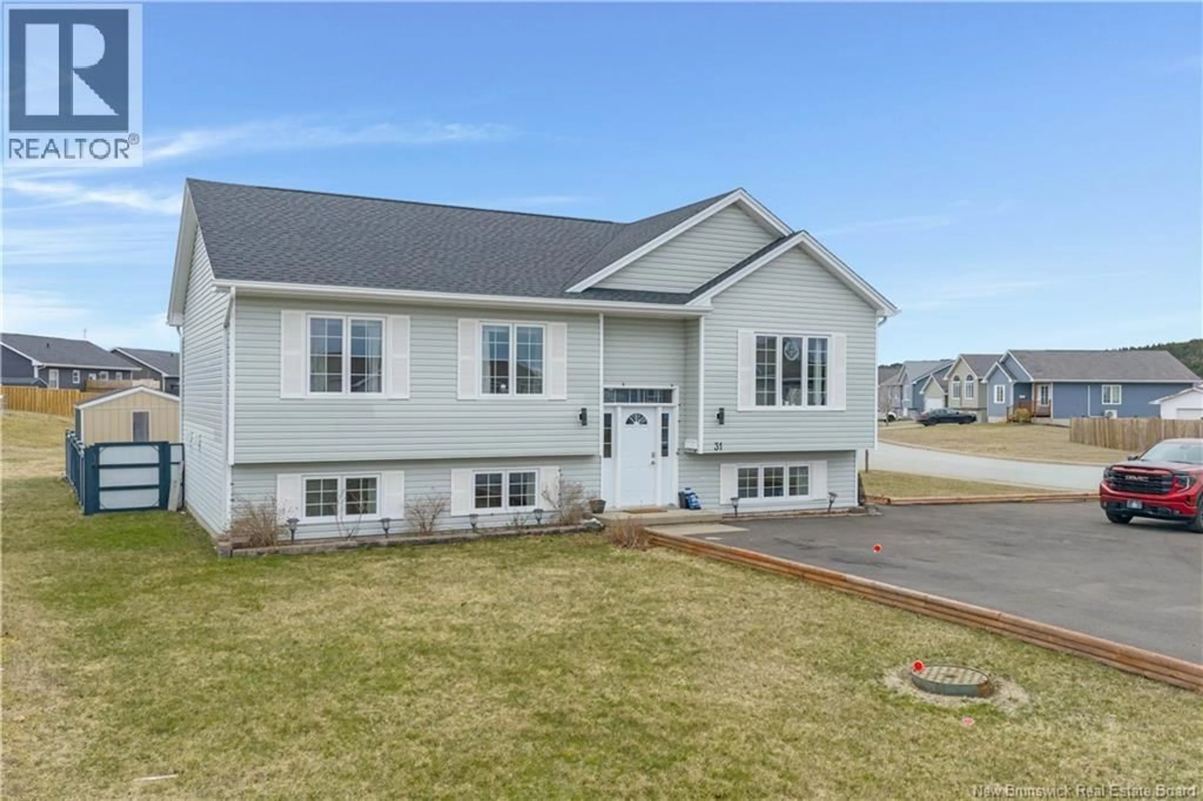 Home with vinyl exterior material, street for 31 SIGMA STREET, Saint John New Brunswick B2J0B6