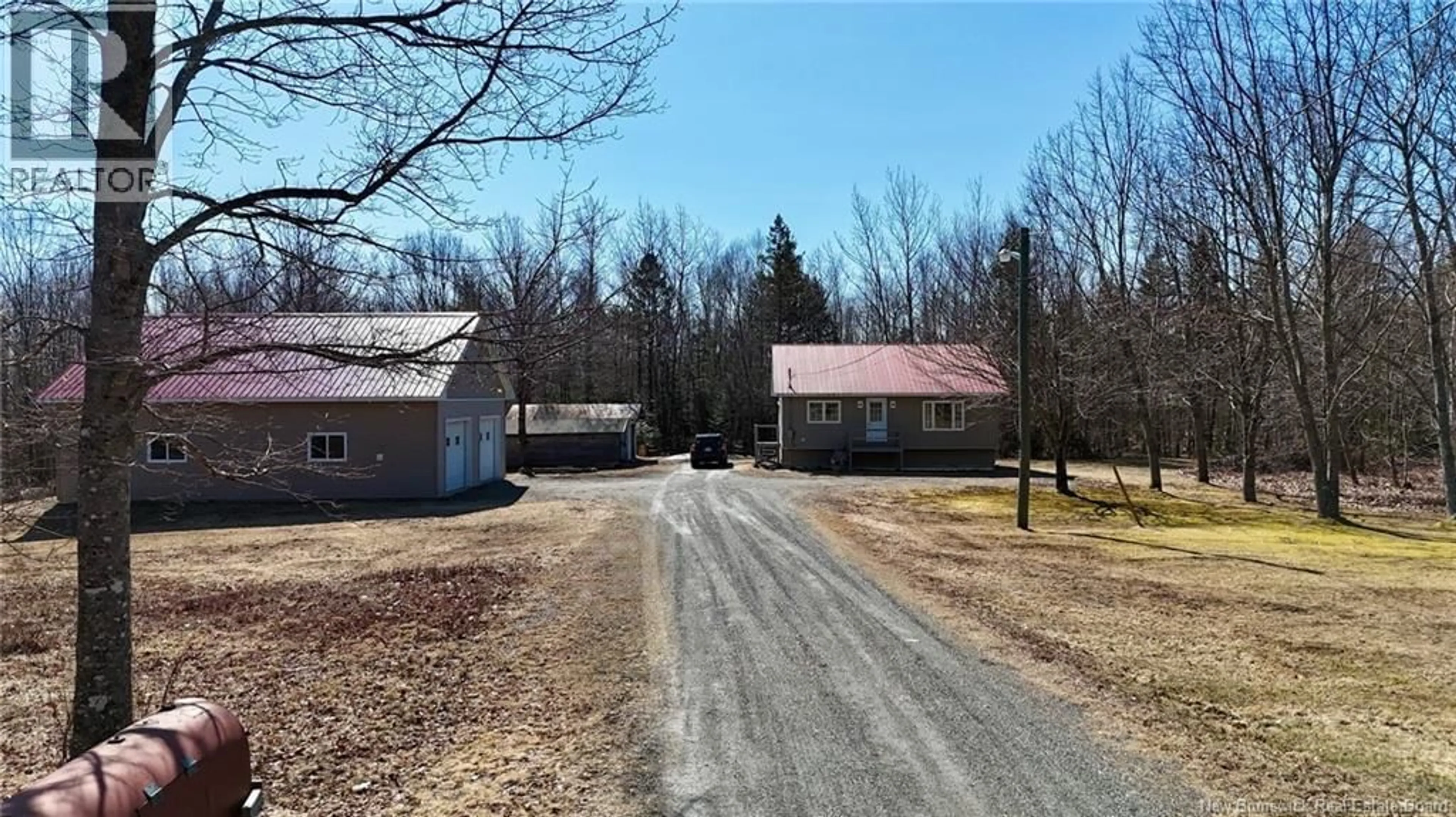 A pic from outside/outdoor area/front of a property/back of a property/a pic from drone, street for 596 MOHANNES ROAD, St. Stephen New Brunswick E3L5V4