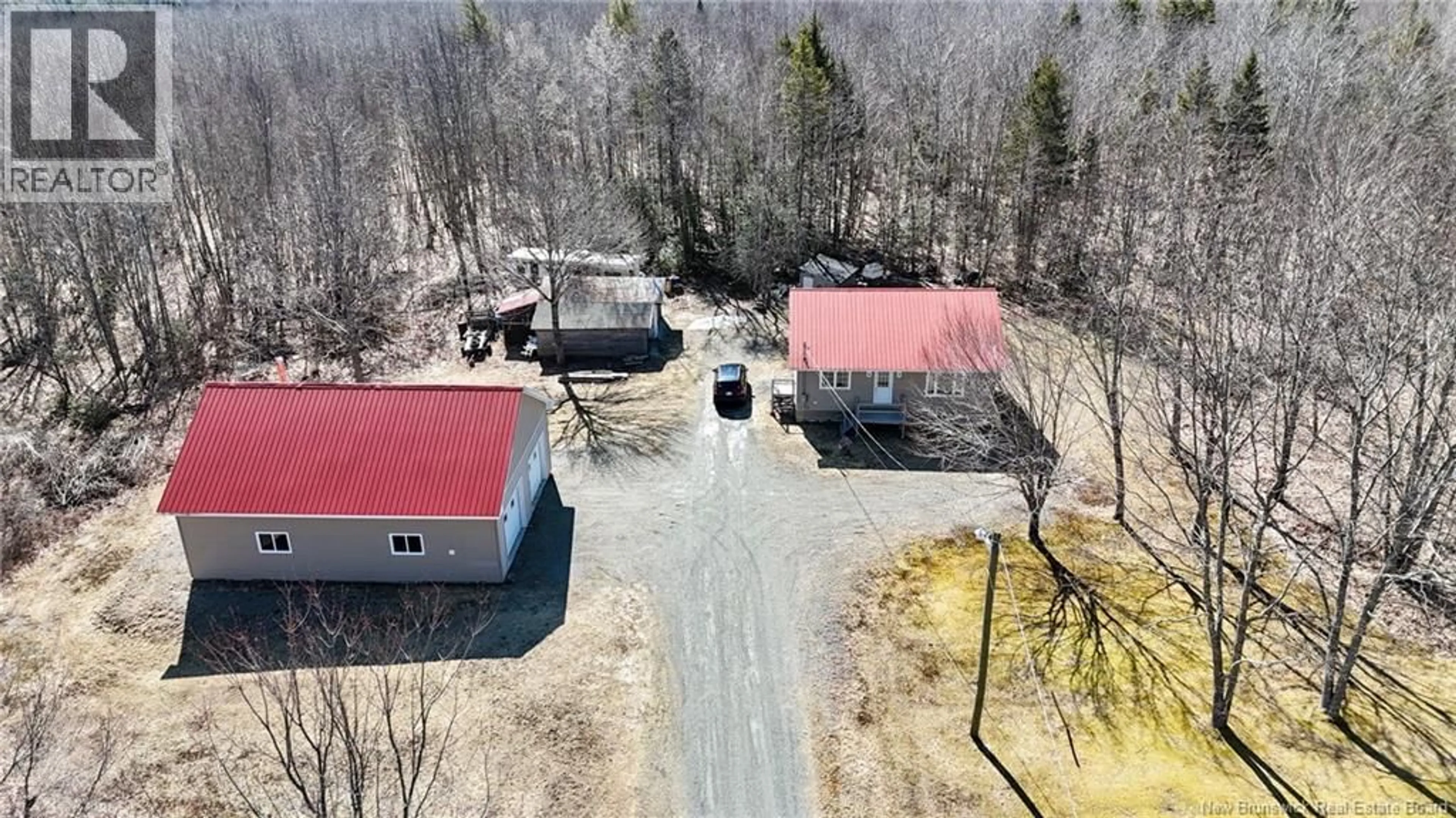 A pic from outside/outdoor area/front of a property/back of a property/a pic from drone, street for 596 MOHANNES ROAD, St. Stephen New Brunswick E3L5V4