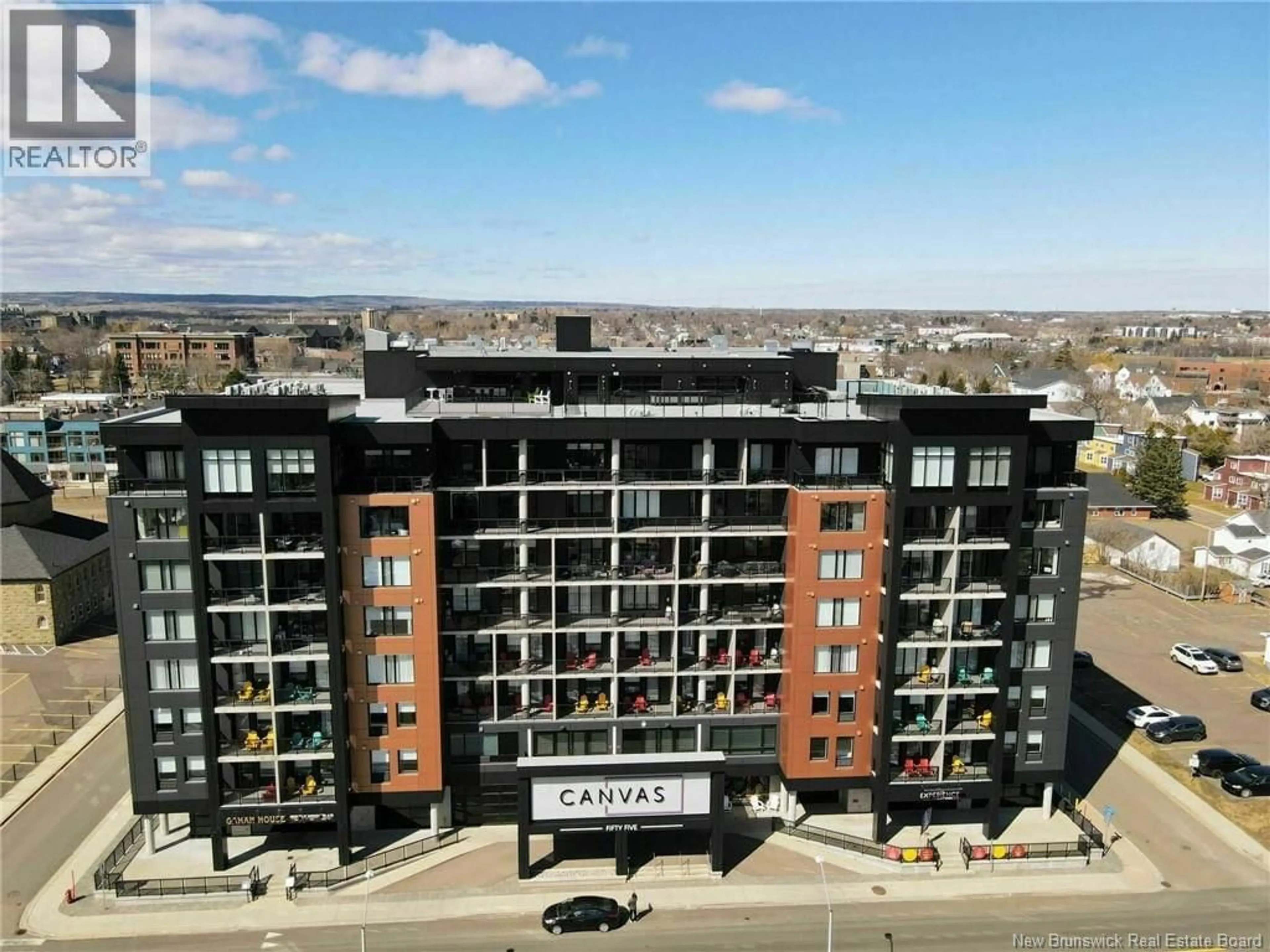 A pic from outside/outdoor area/front of a property/back of a property/a pic from drone, building for 804 - 55 QUEEN STREET, Moncton New Brunswick E1C4S5