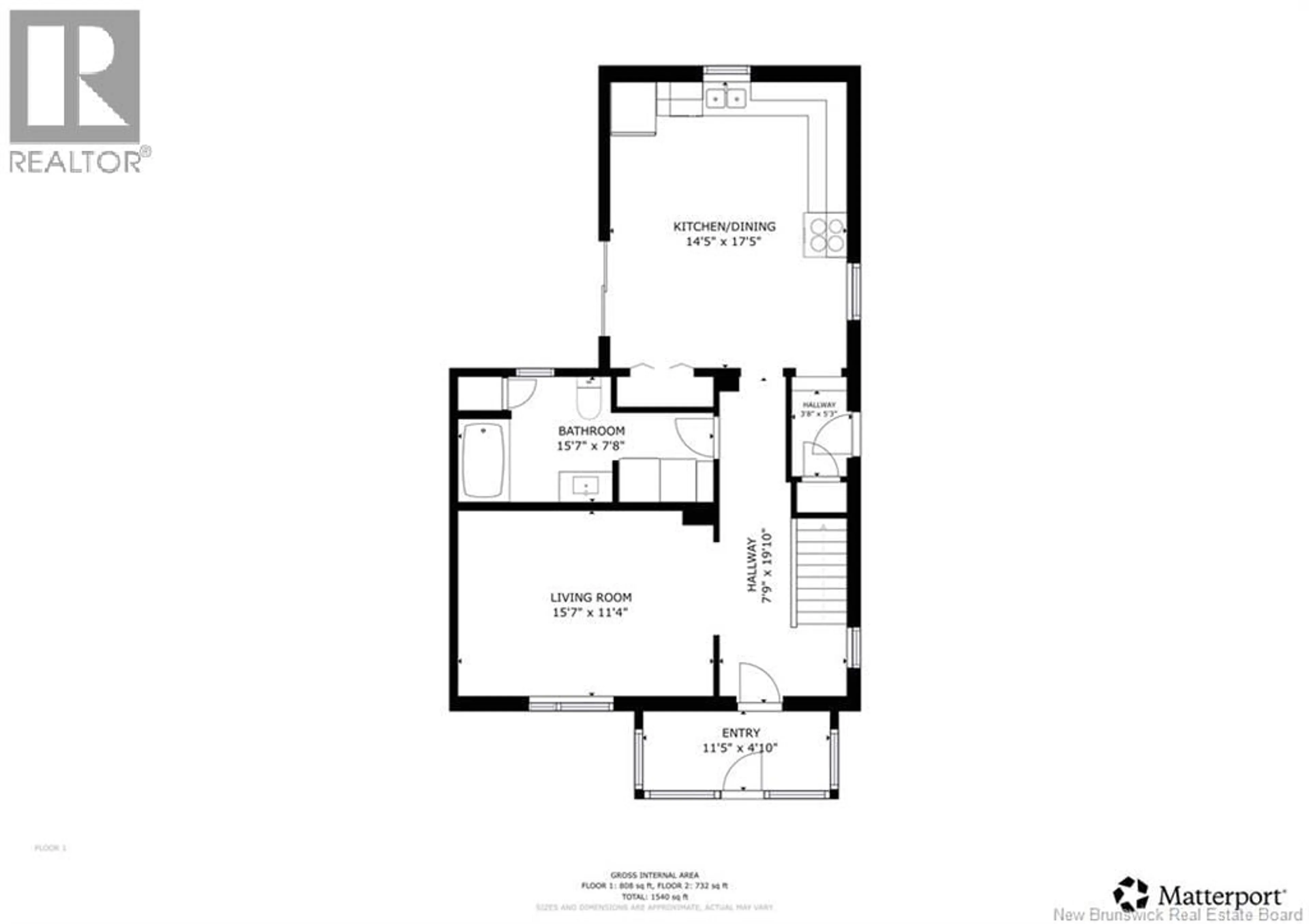 Floor plan for 15 WATER STREET, Dorchester New Brunswick E4K3A2