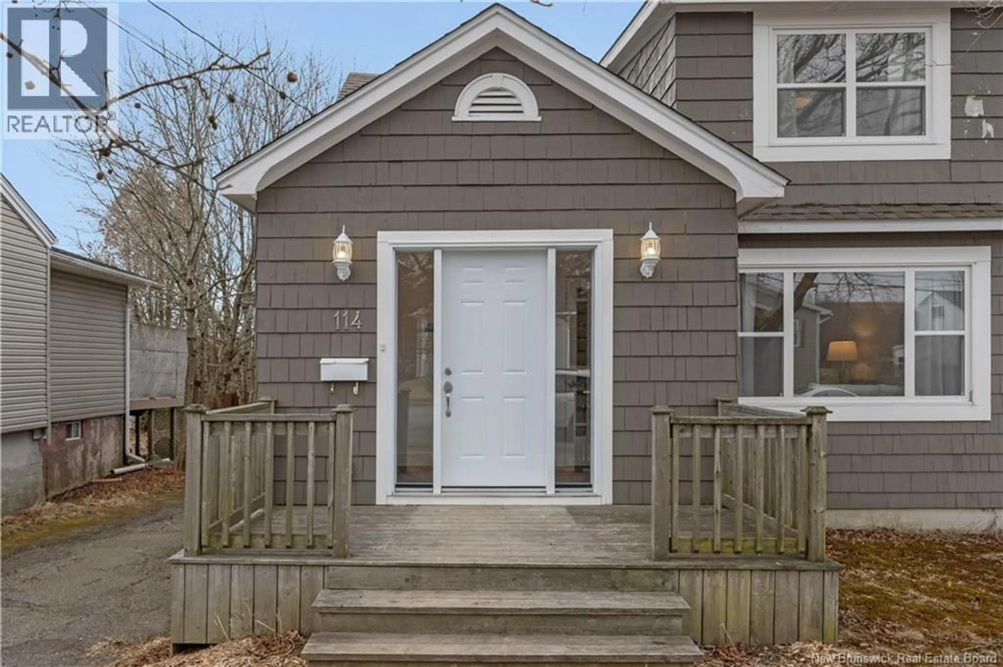 Home with vinyl exterior material, street for 114 BELMONT STREET, Saint John New Brunswick E2J1K2