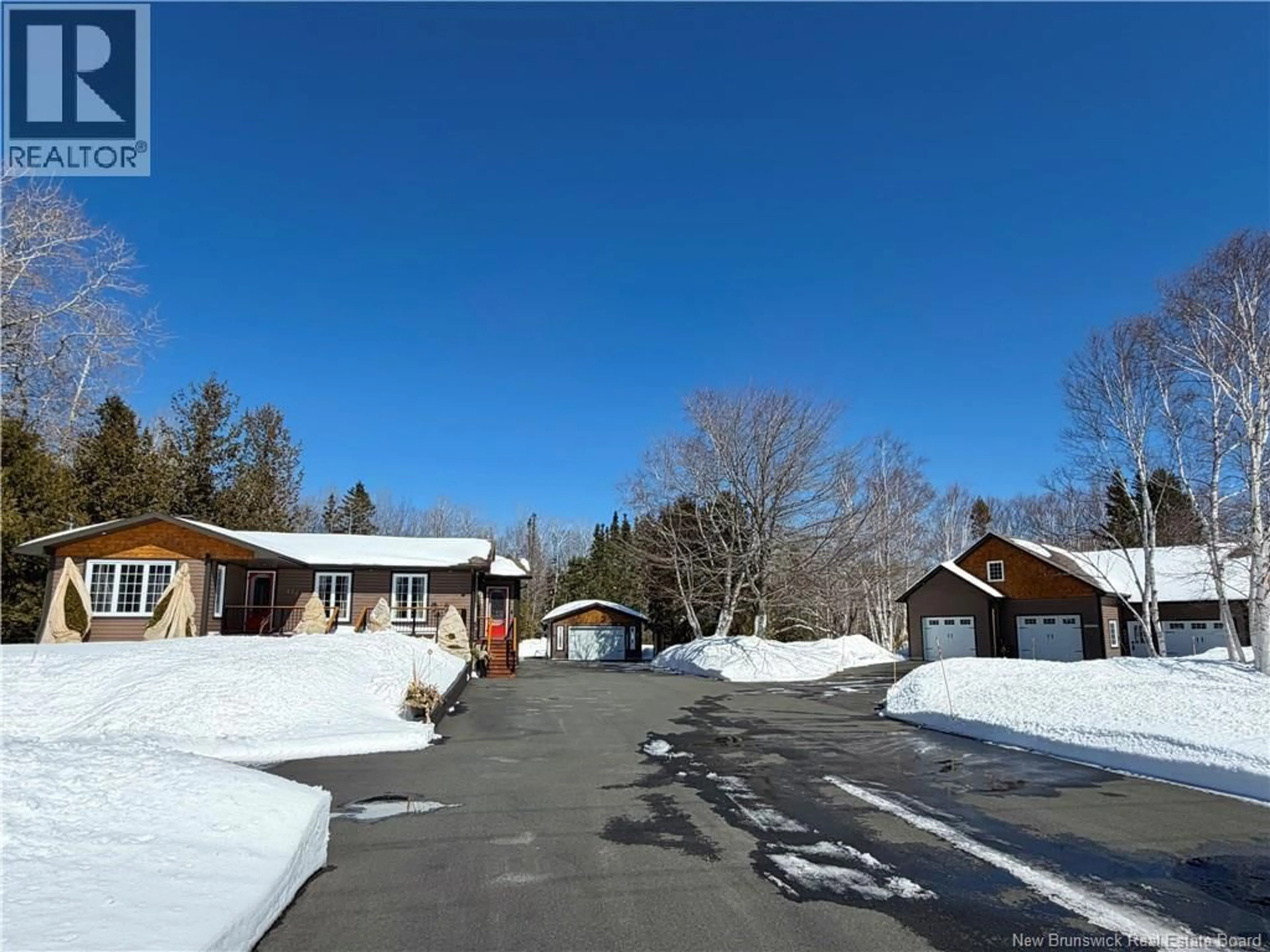 A pic from outside/outdoor area/front of a property/back of a property/a pic from drone, street for 420 CH MADRAN, Madran New Brunswick E8K2L1