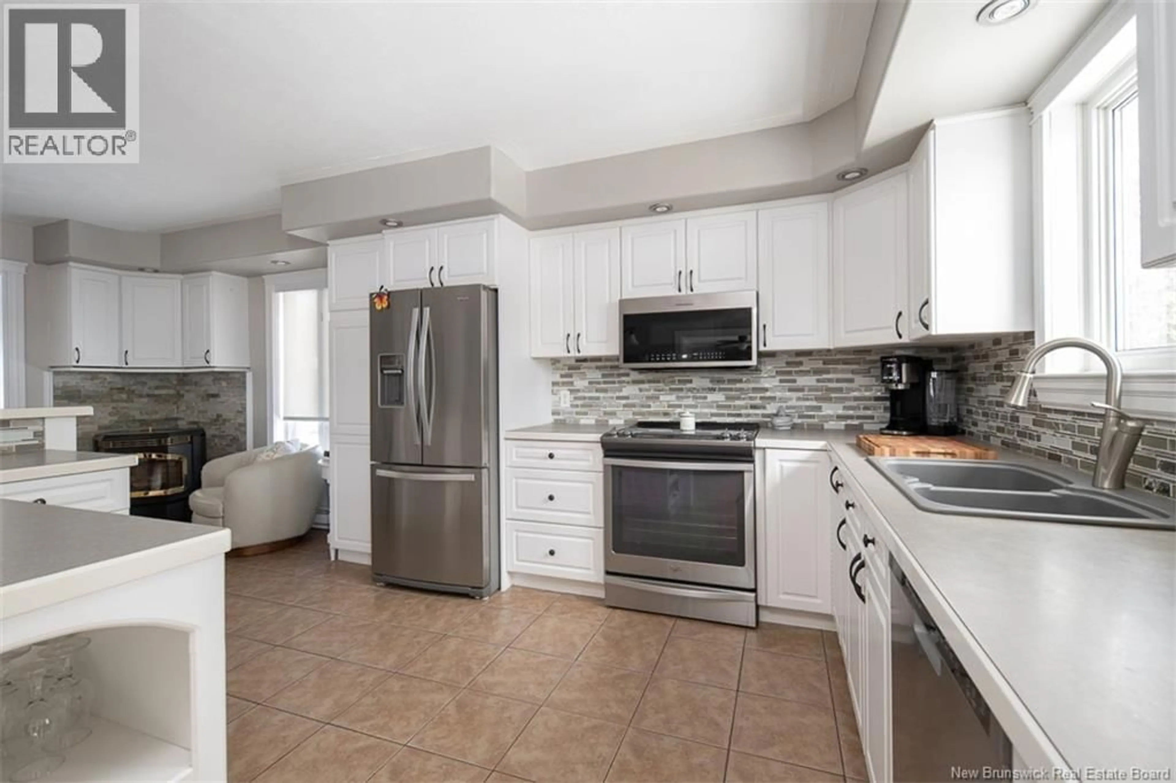 Open concept kitchen, ceramic/tile floor for 11 WESTON STREET, New Maryland New Brunswick E3C1G6
