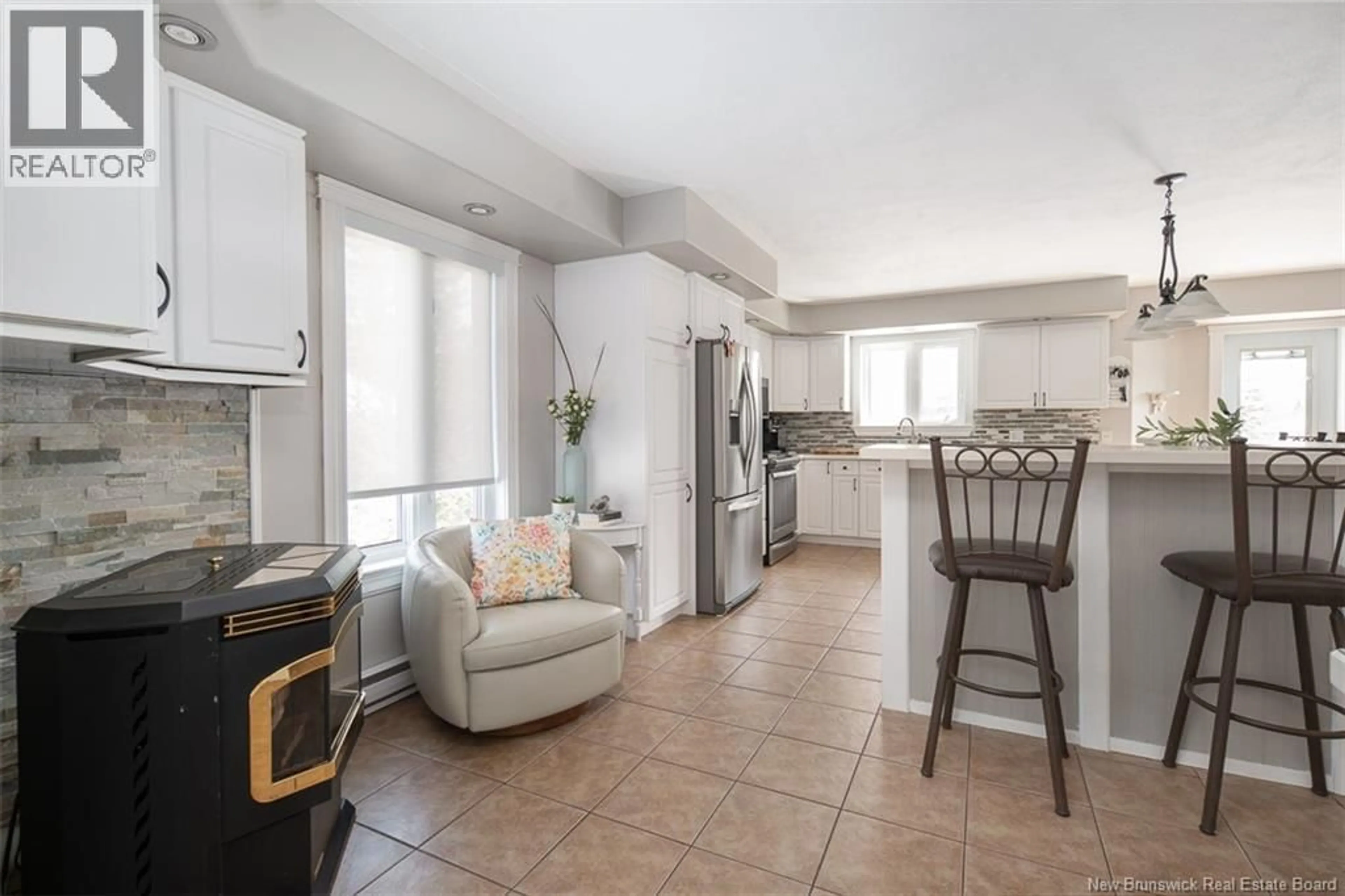 Open concept kitchen, ceramic/tile floor for 11 WESTON STREET, New Maryland New Brunswick E3C1G6