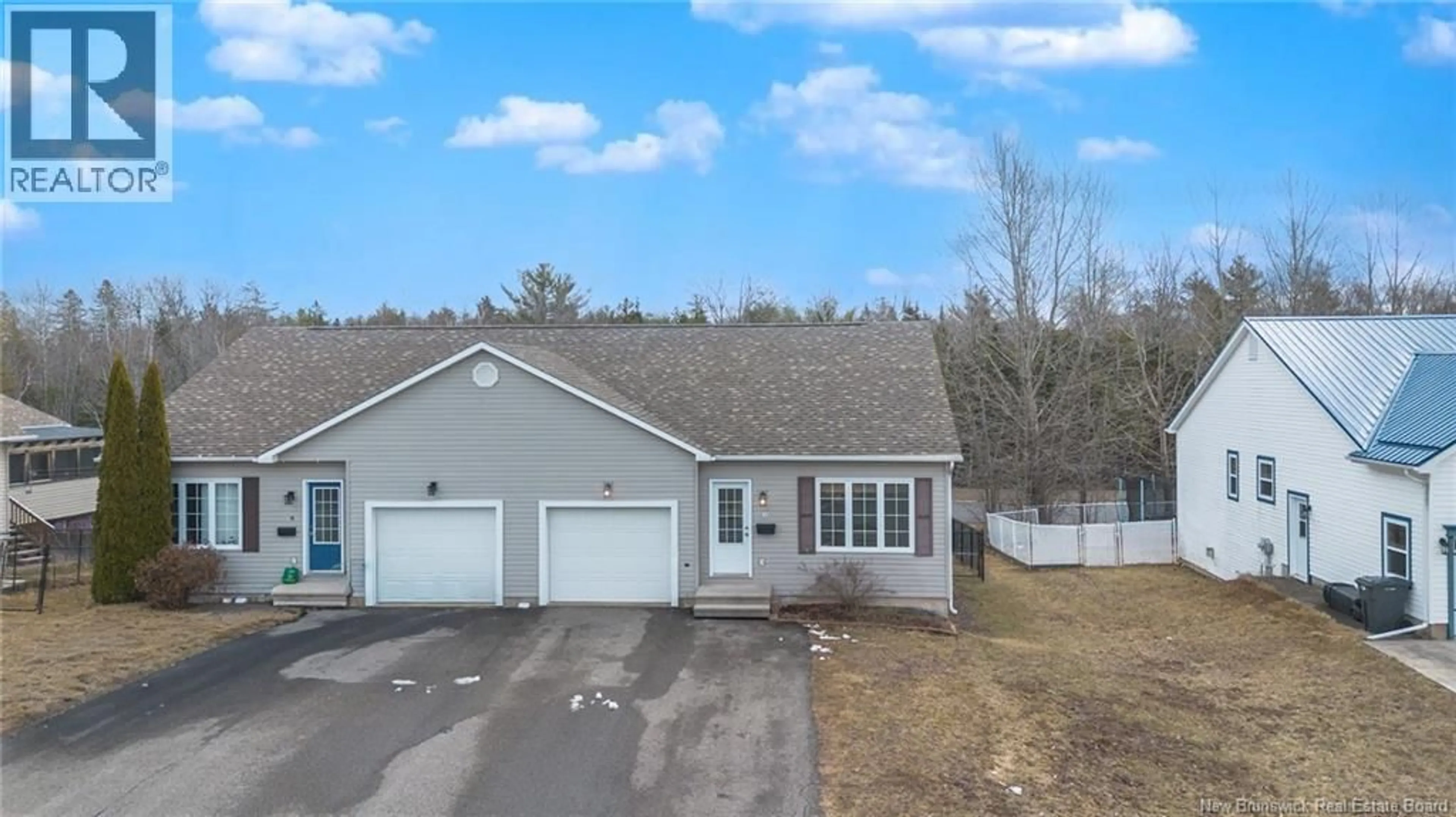 A pic from outside/outdoor area/front of a property/back of a property/a pic from drone, street for 4 DAWSON DRIVE, Oromocto New Brunswick E2V4S7