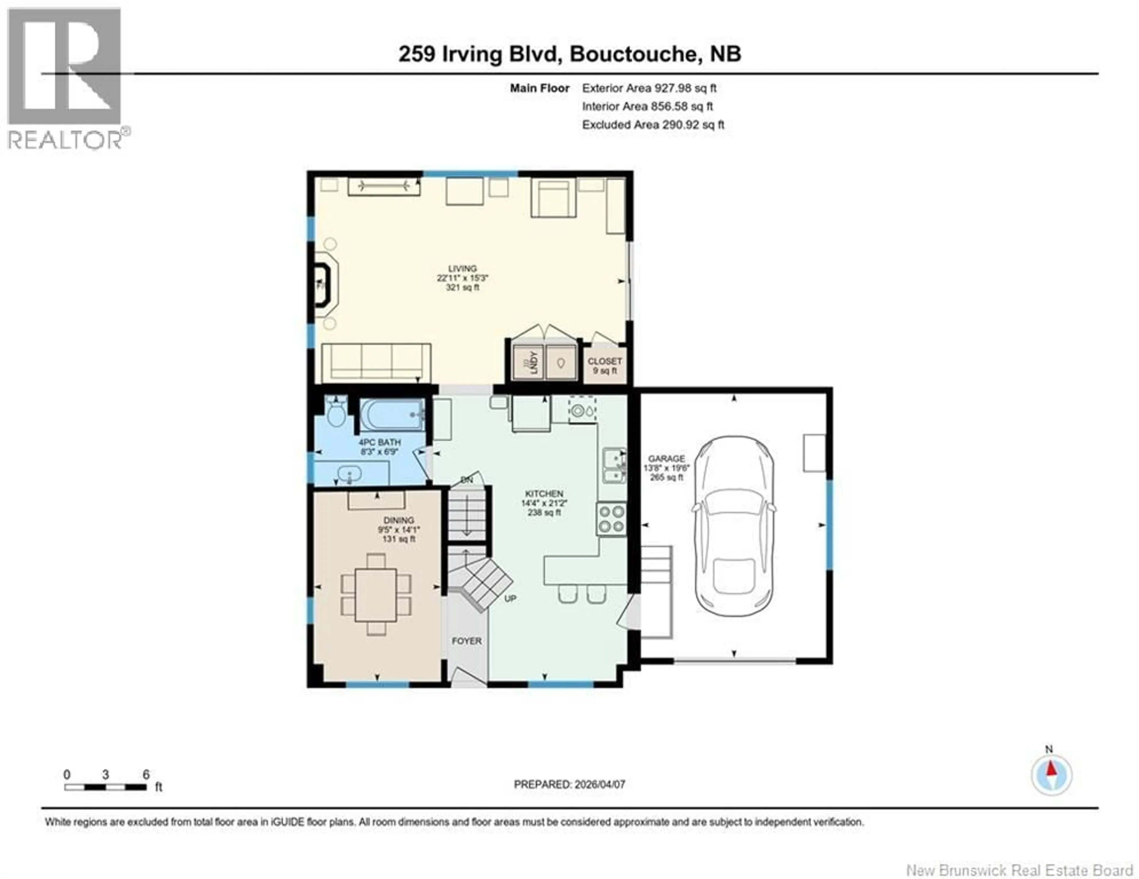 Floor plan for 259 IRVING BOULEVARD, Bouctouche New Brunswick E4S3K5
