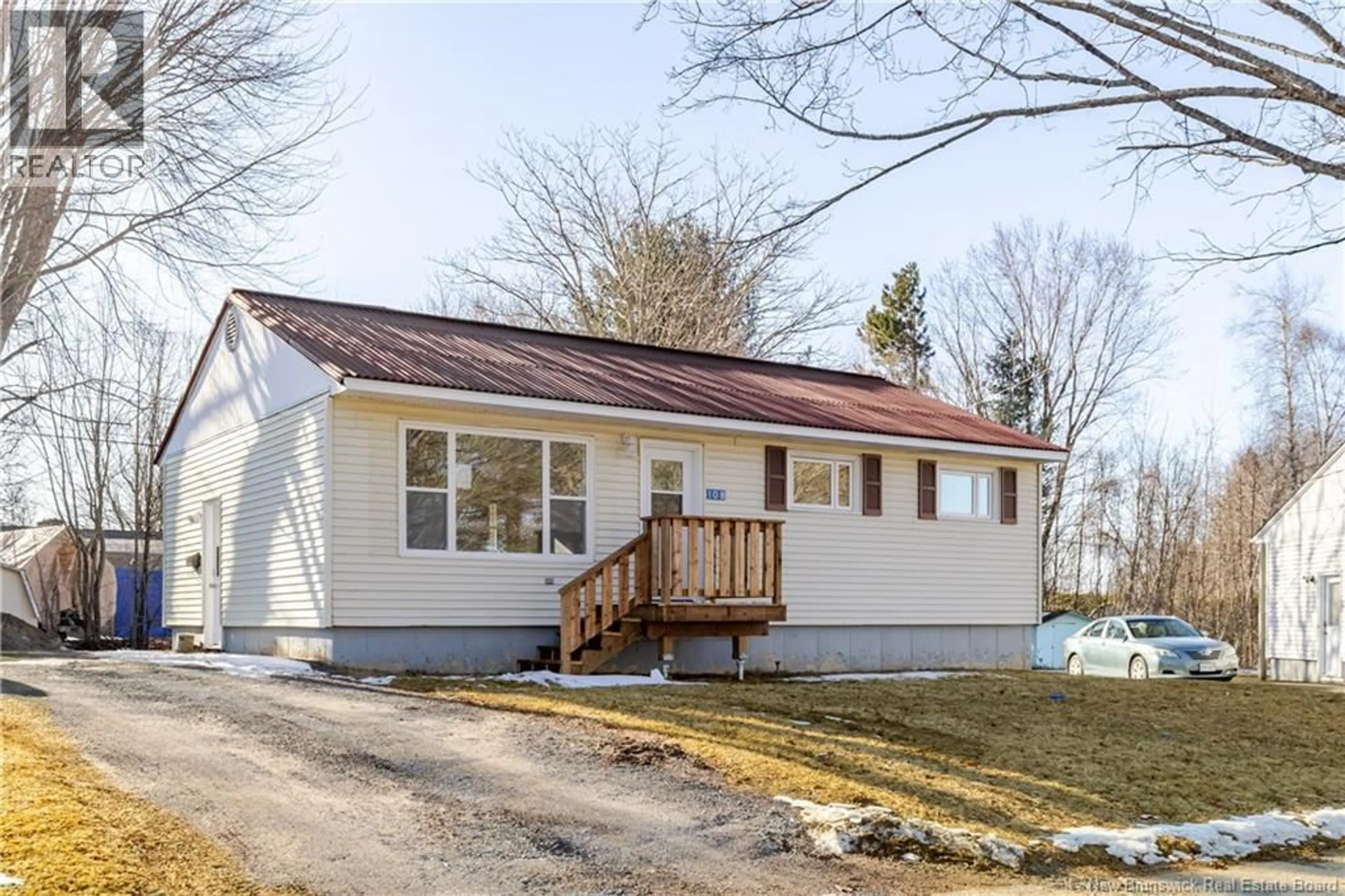 Home with vinyl exterior material, street for 108 FRASER AVENUE, Fredericton New Brunswick E3A2B1