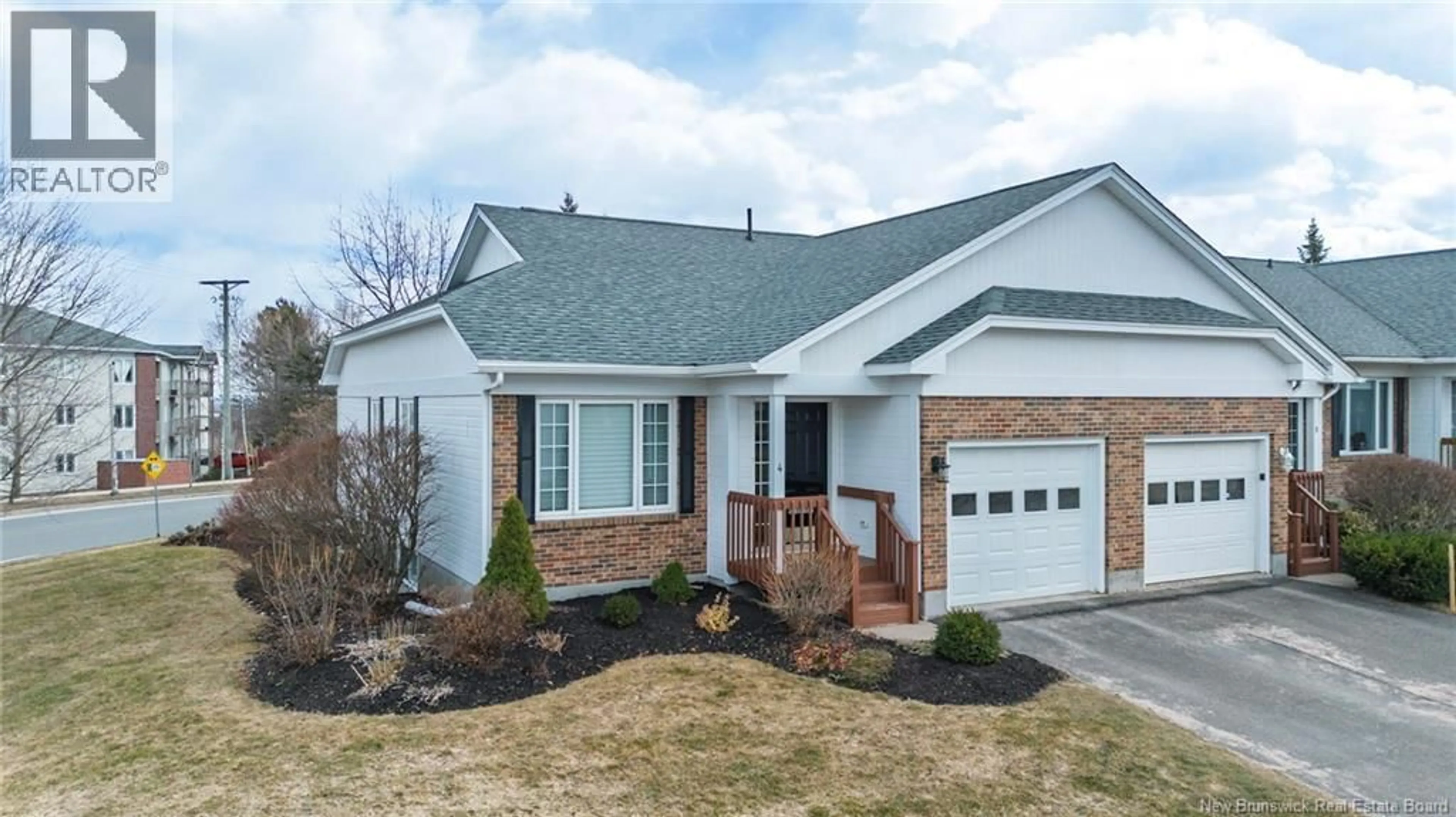 Home with vinyl exterior material, street for 4 WAYNE LANE, Fredericton New Brunswick E3B9S6