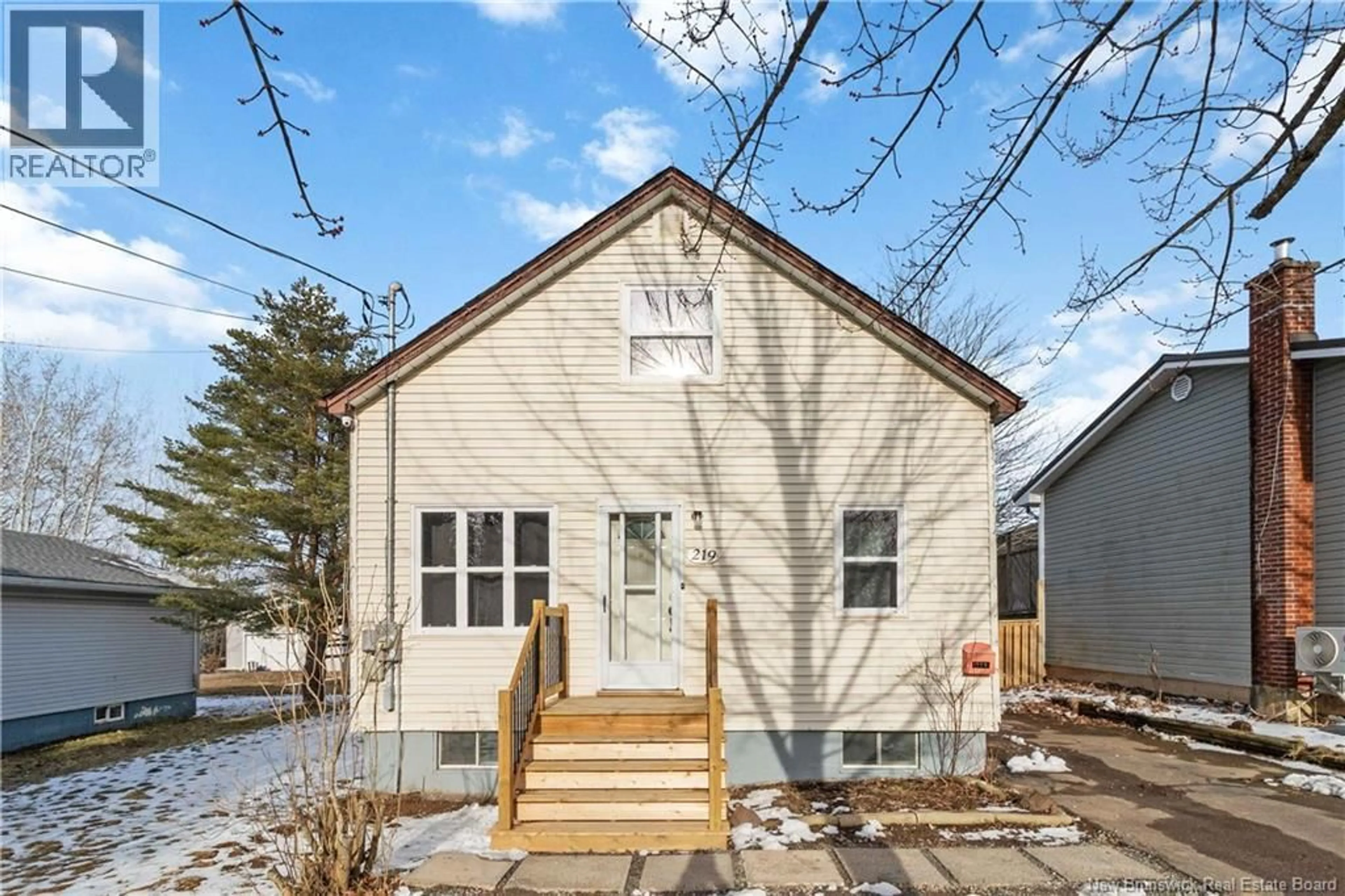 Home with vinyl exterior material, street for 219 CHURCHILL STREET, Moncton New Brunswick E1C7J8