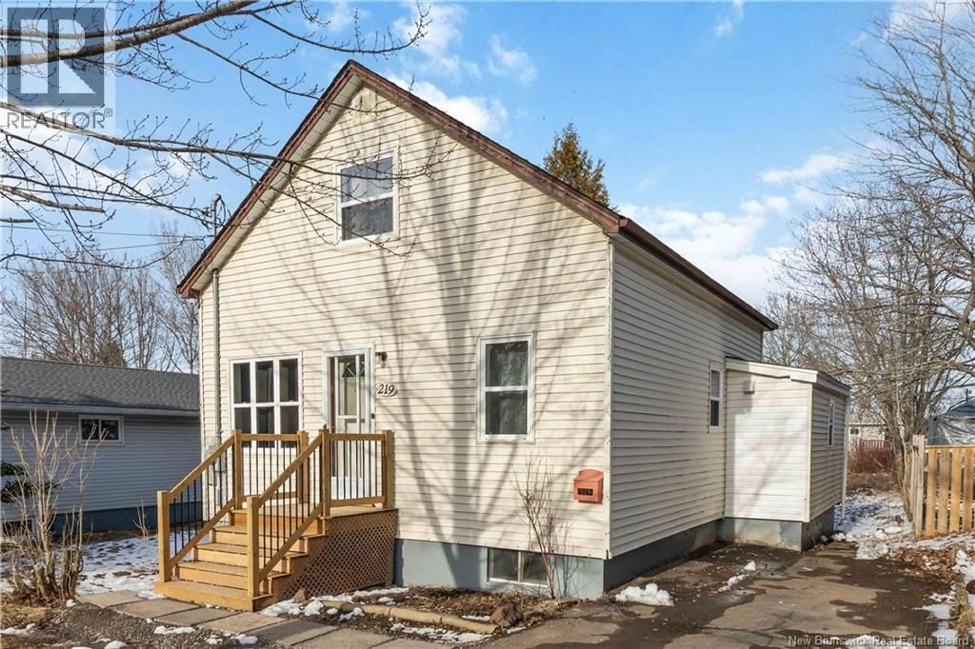 Home with vinyl exterior material, street for 219 CHURCHILL STREET, Moncton New Brunswick E1C7J8