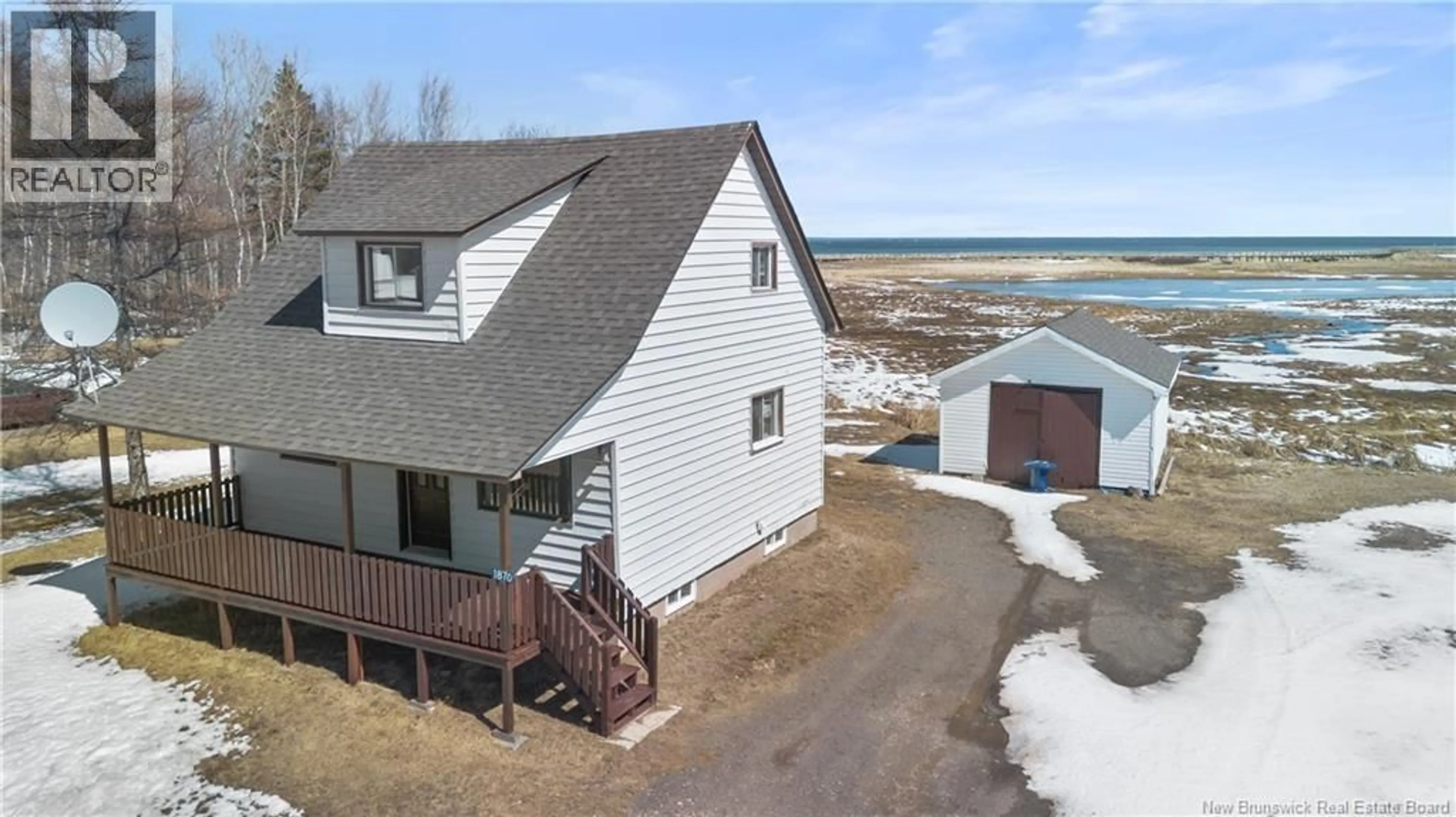 A pic from outside/outdoor area/front of a property/back of a property/a pic from drone, water/lake/river/ocean view for 1870 RTE 475, Saint-Edouard-De-Kent New Brunswick E4S4W9