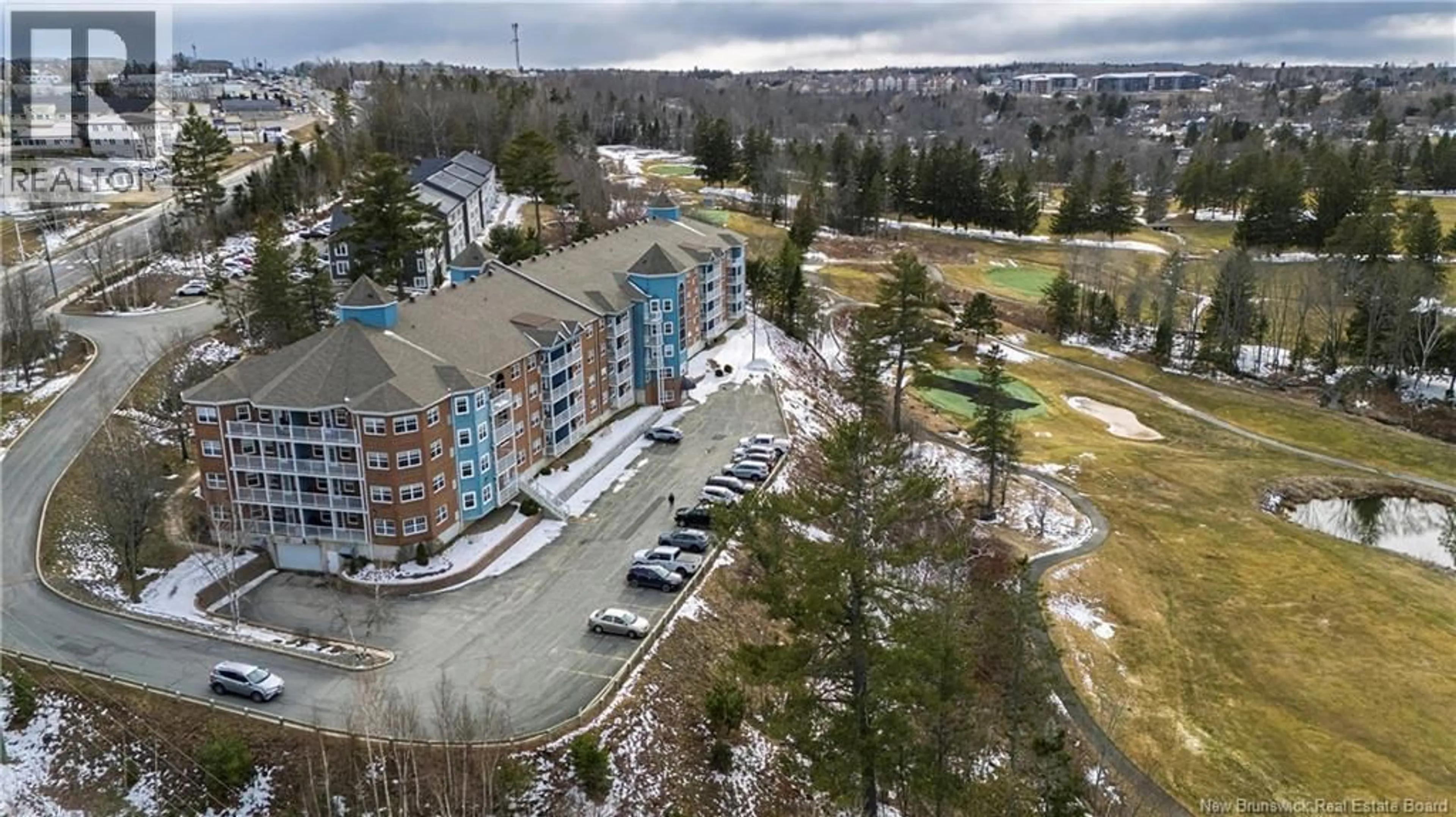 A pic from outside/outdoor area/front of a property/back of a property/a pic from drone, city buildings view from balcony for 112 - 1 GOLF GREEN LANE, Fredericton New Brunswick E3B9T9