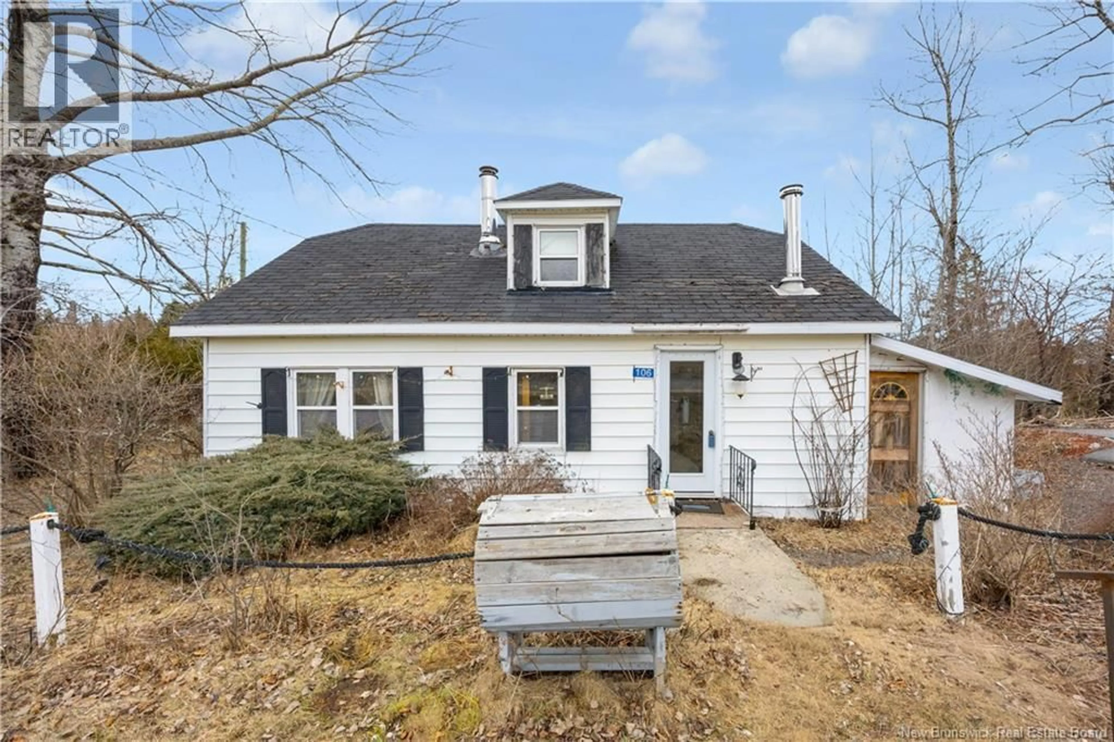 Home with vinyl exterior material, street for 106 L'ETETE ROAD, St George New Brunswick E5C3H6