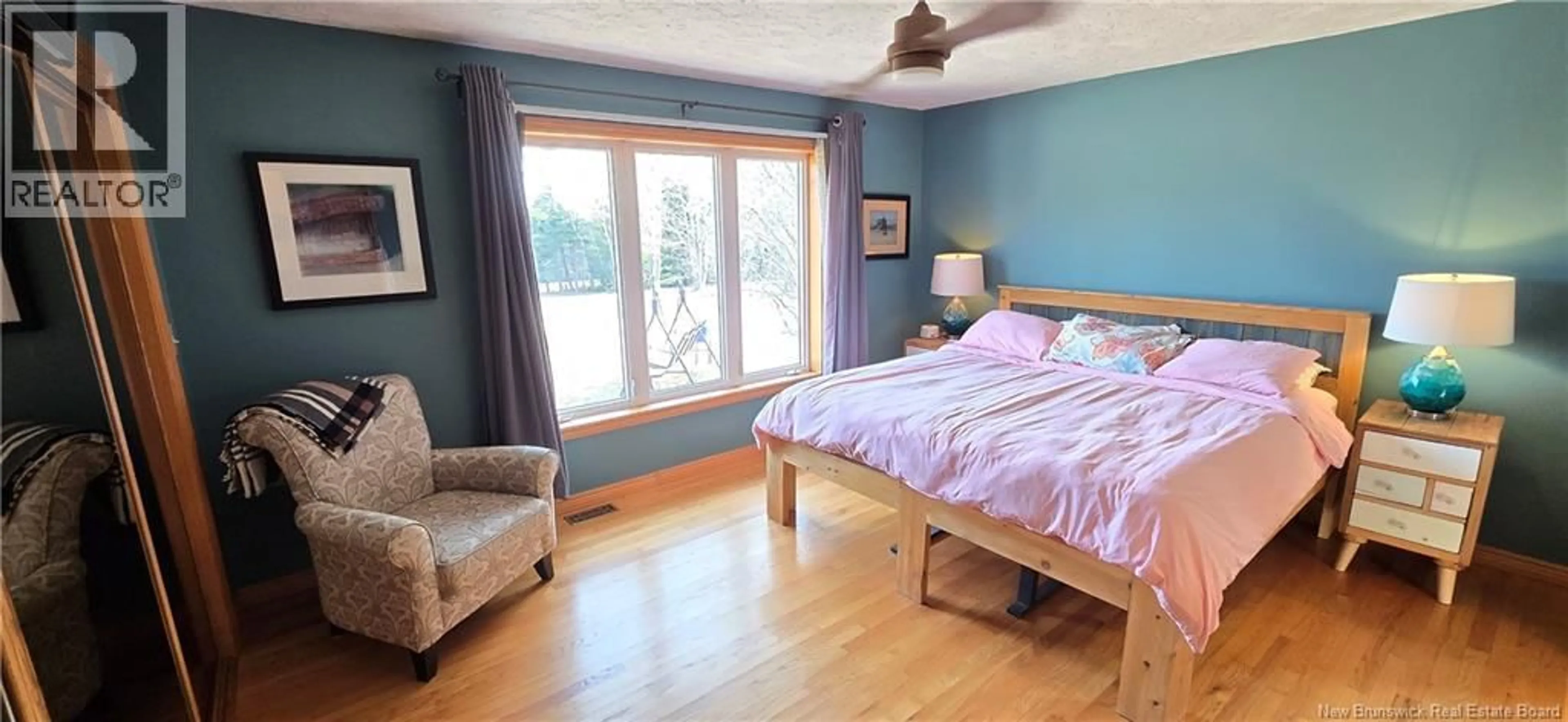 Bedroom with bed, wood/laminate floor for 915 DAWSON, Dawson Settlement New Brunswick E4H1Z4