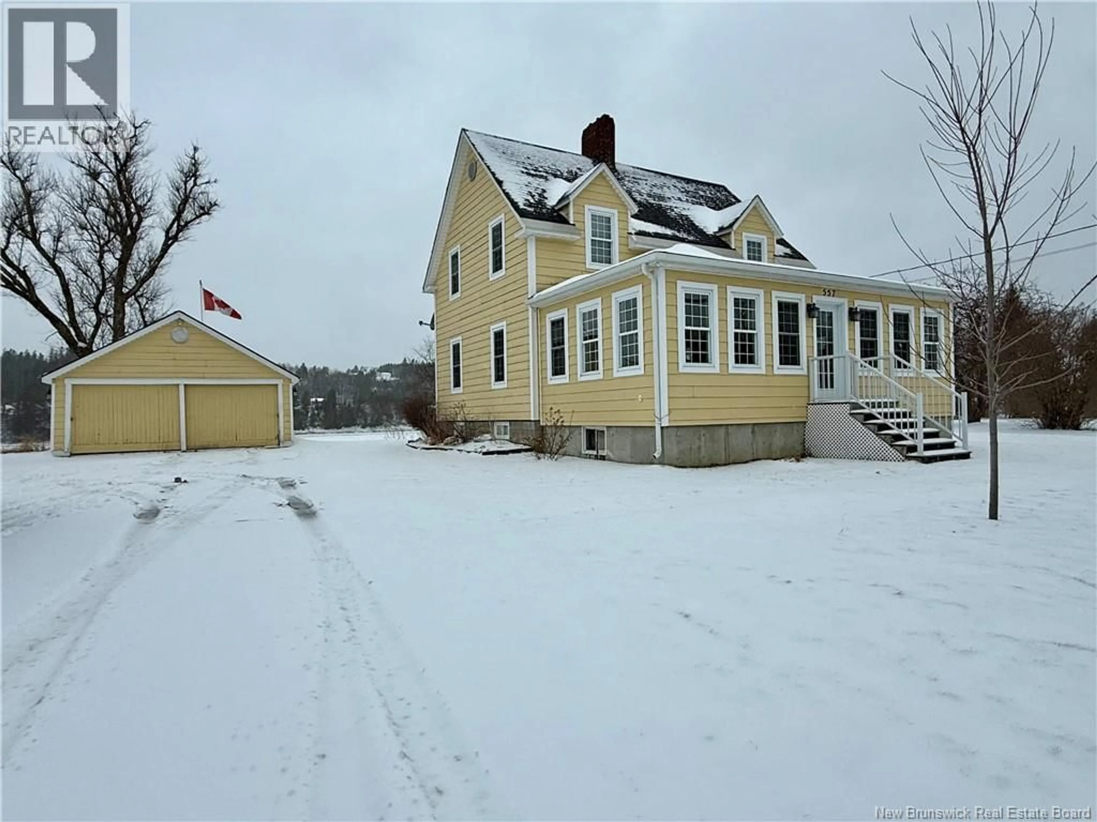 A pic from outside/outdoor area/front of a property/back of a property/a pic from drone, unknown for 557 EAST RIVERSIDE DRIVE, Perth-Andover New Brunswick E7H1Y4