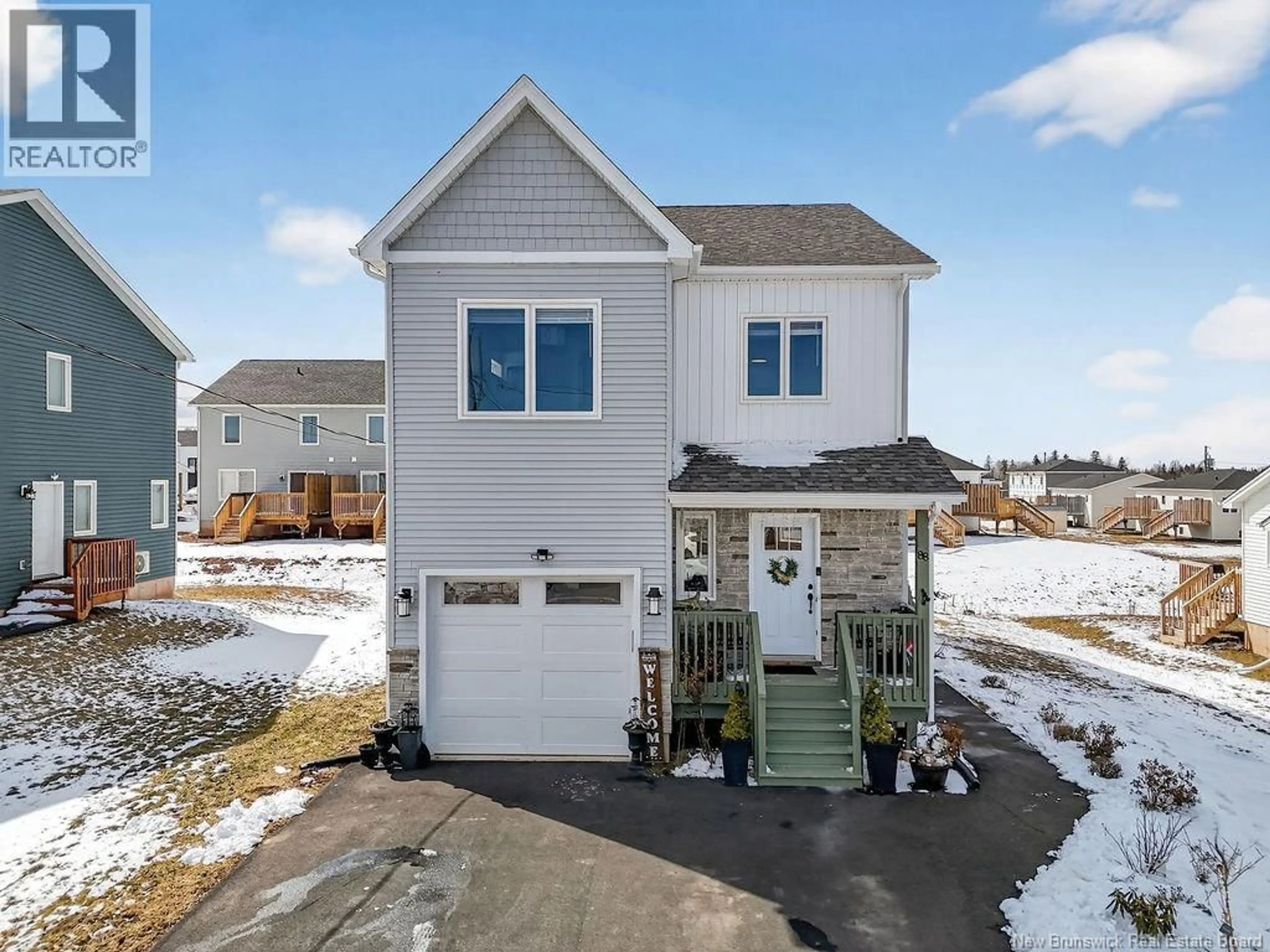 Home with vinyl exterior material, street for 88 MACINTOSH BOULEVARD, Moncton New Brunswick E1K0A1