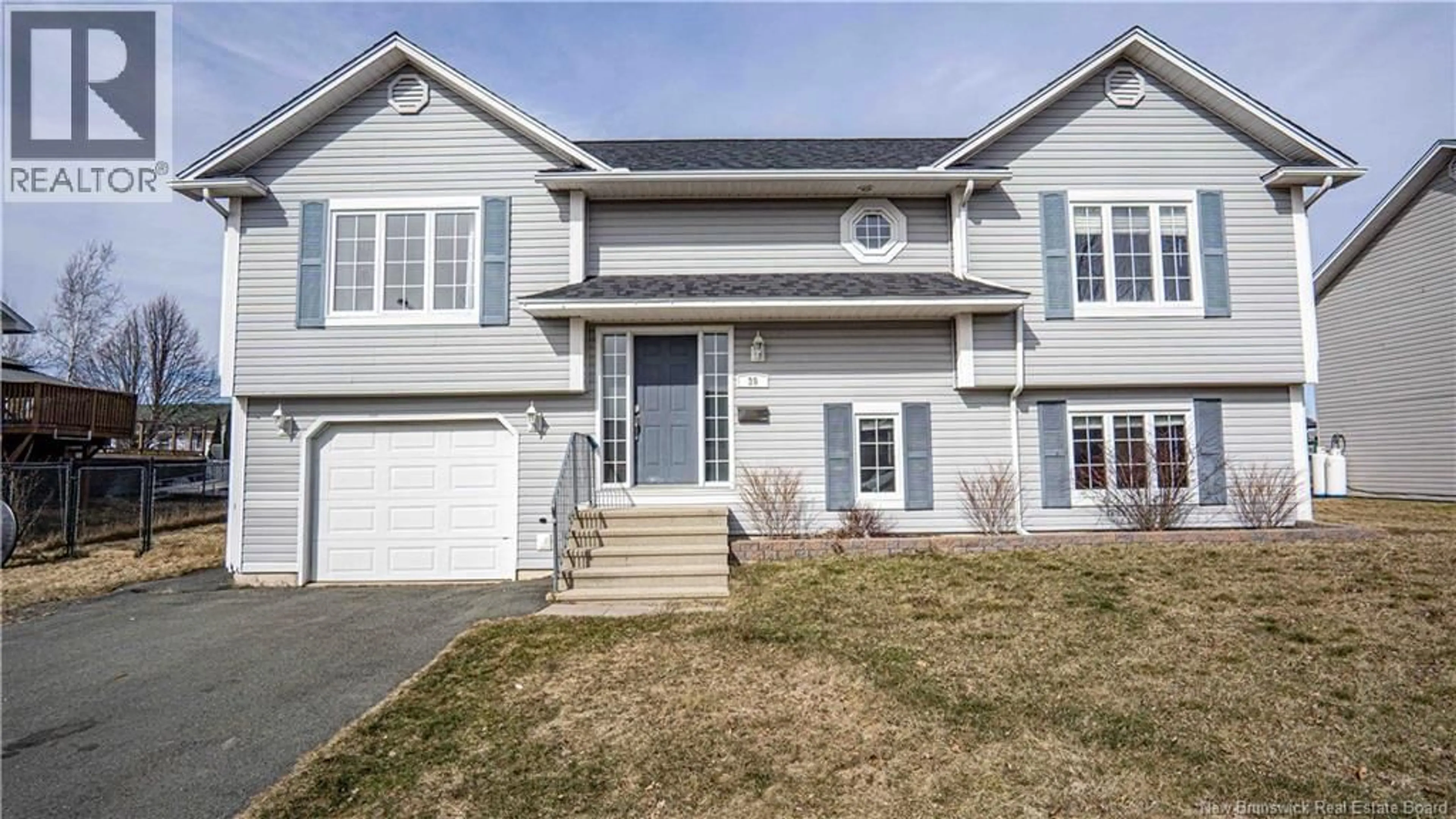 Home with vinyl exterior material, street for 39 RIPLEY STREET, Oromocto New Brunswick E2V4P9