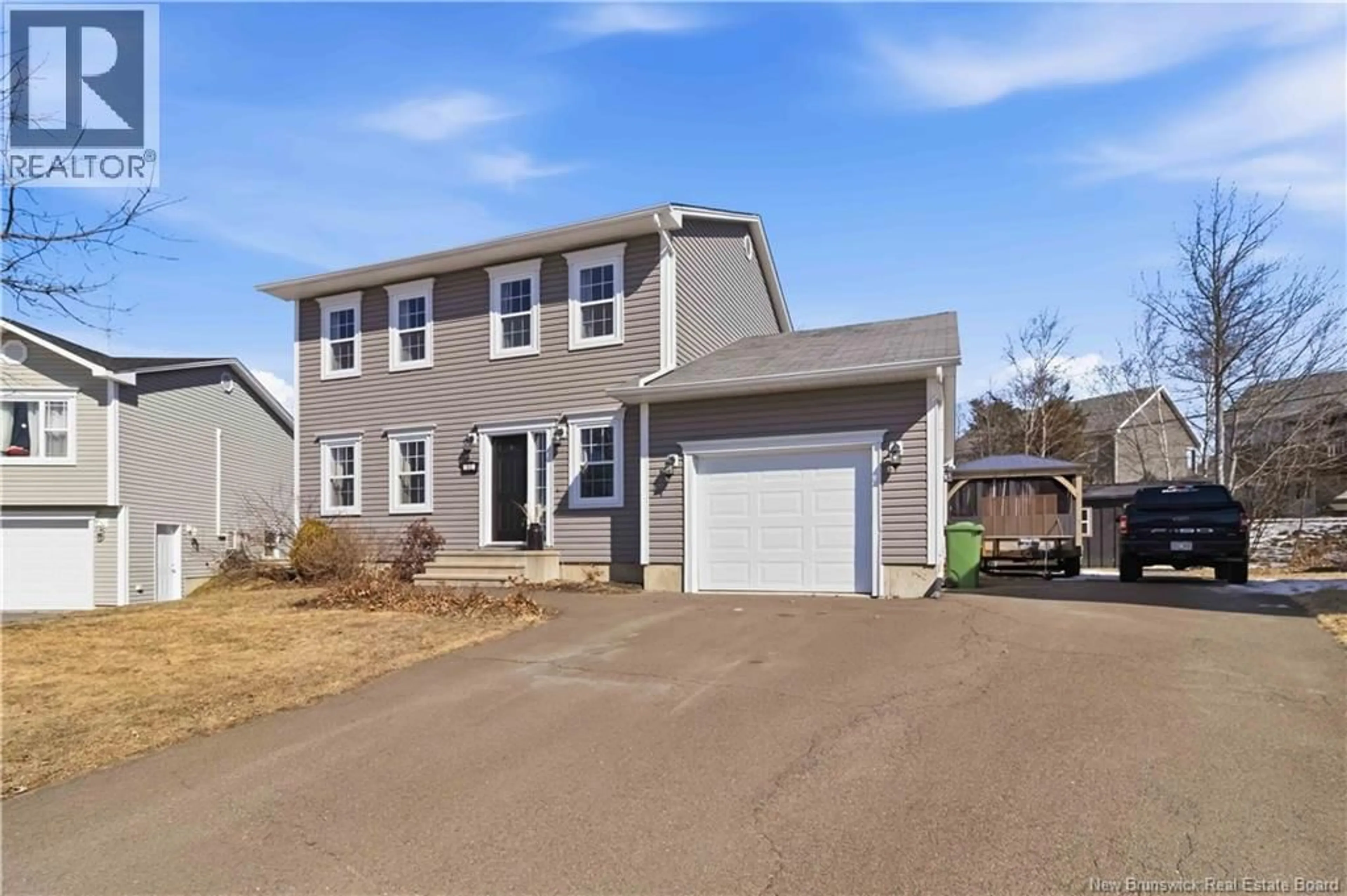 Home with vinyl exterior material, street for 92 BLANCHARD COURT, Fredericton New Brunswick E3G3X2