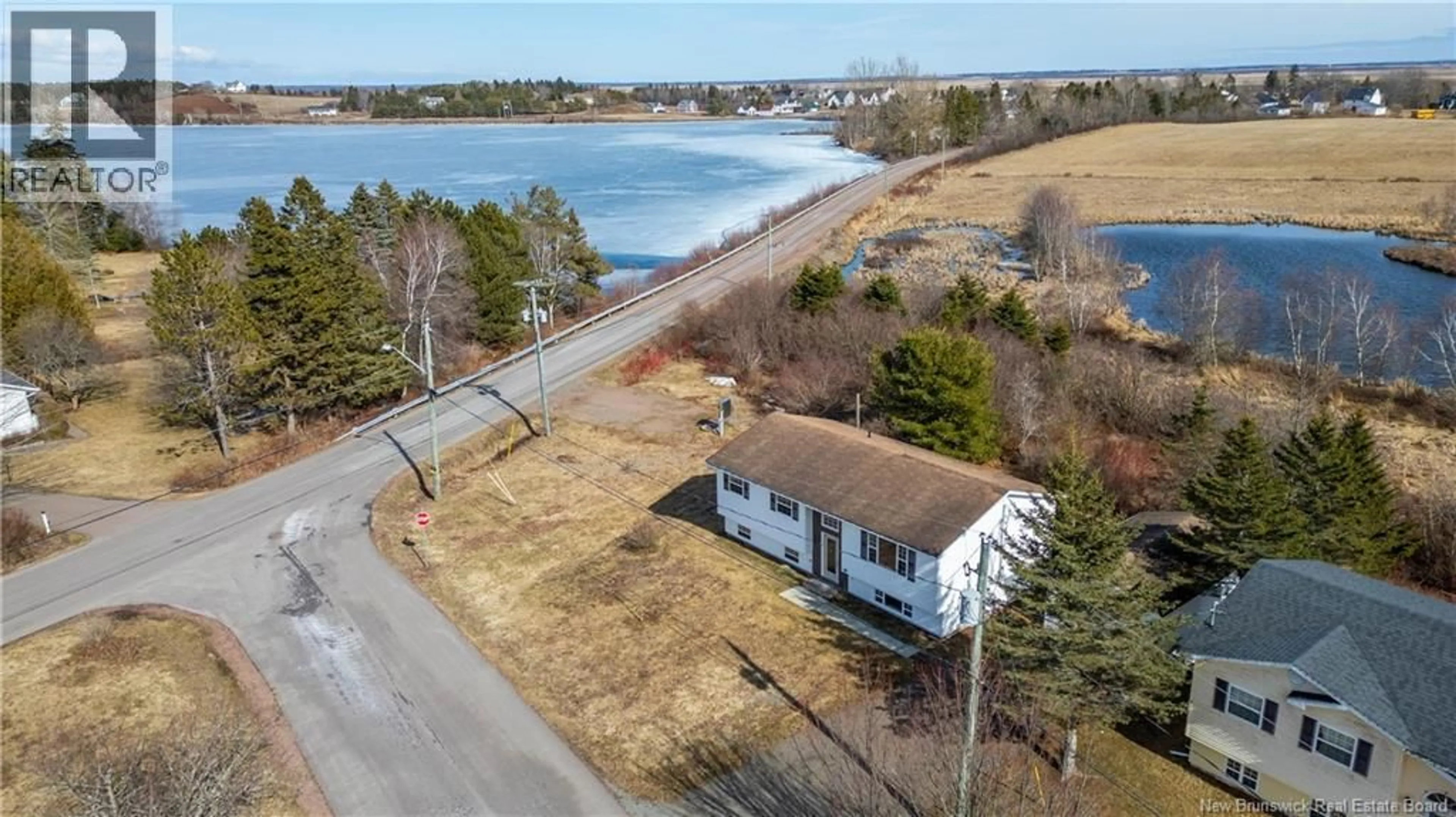 A pic from outside/outdoor area/front of a property/back of a property/a pic from drone, water/lake/river/ocean view for 97 MORICE DRIVE, Sackville New Brunswick E1B3B8