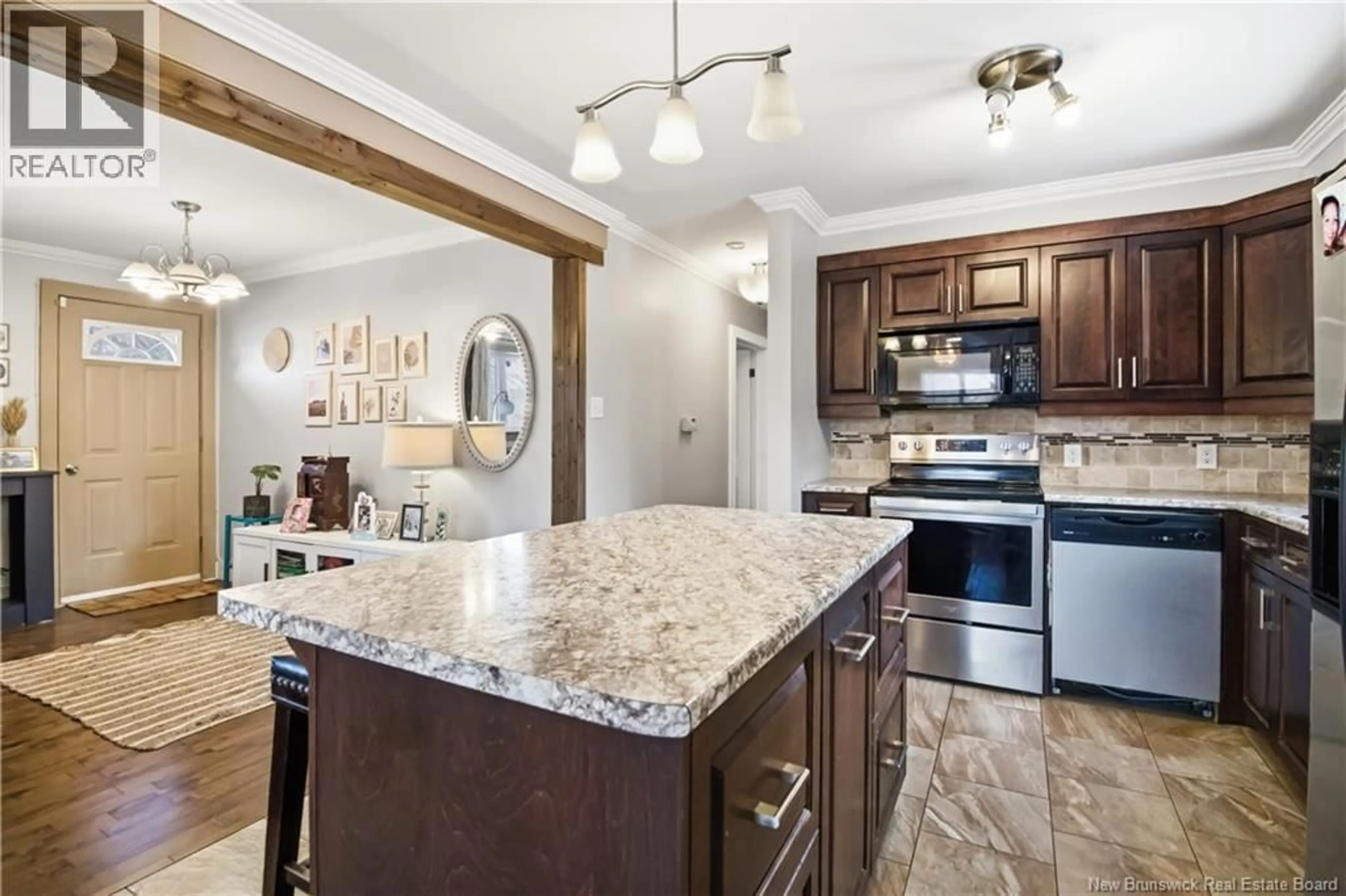 Open concept kitchen, ceramic/tile floor for 4 BOYD AVENUE, Moncton New Brunswick E1A4C2