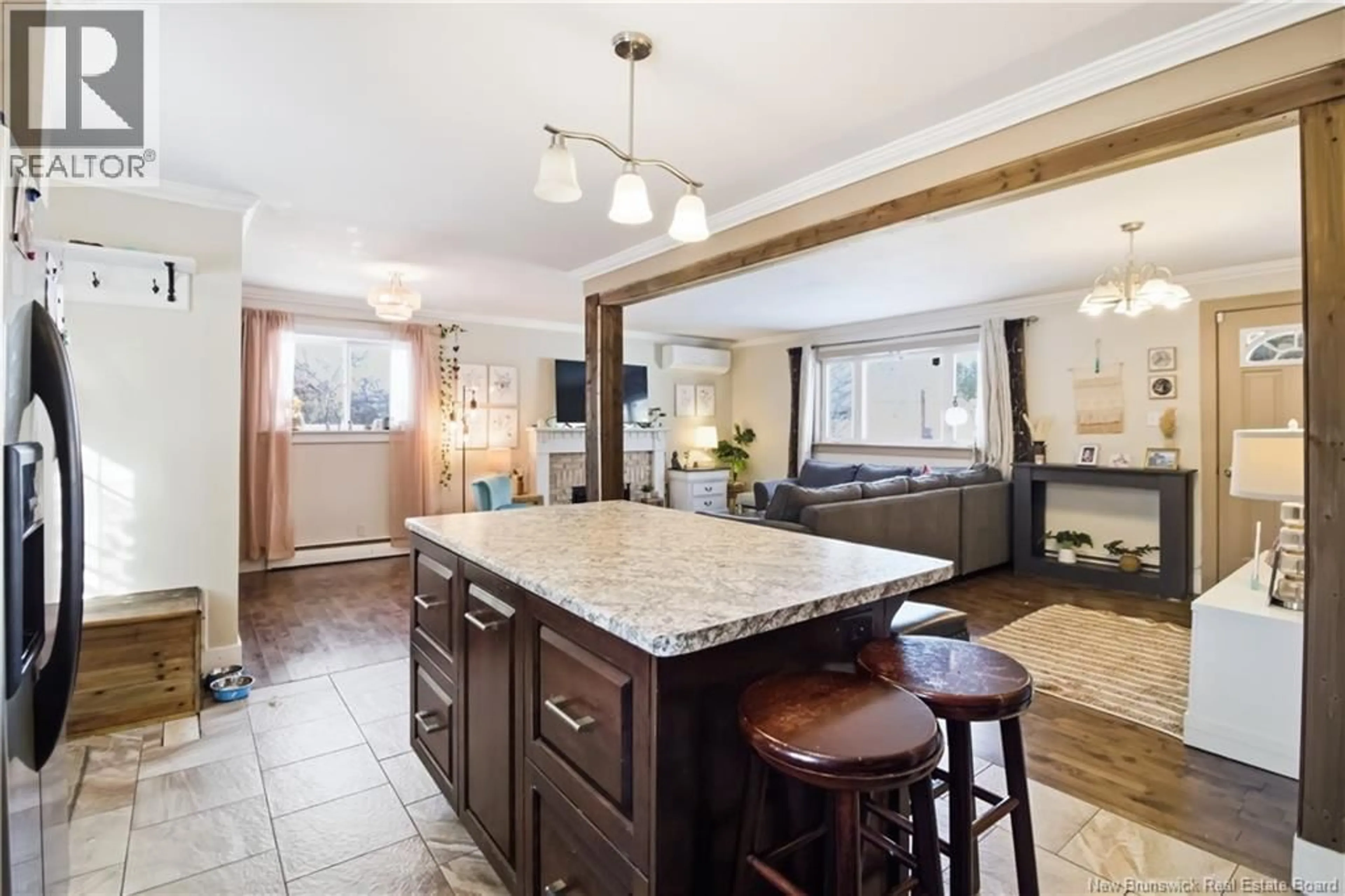 Open concept kitchen, ceramic/tile floor for 4 BOYD AVENUE, Moncton New Brunswick E1A4C2