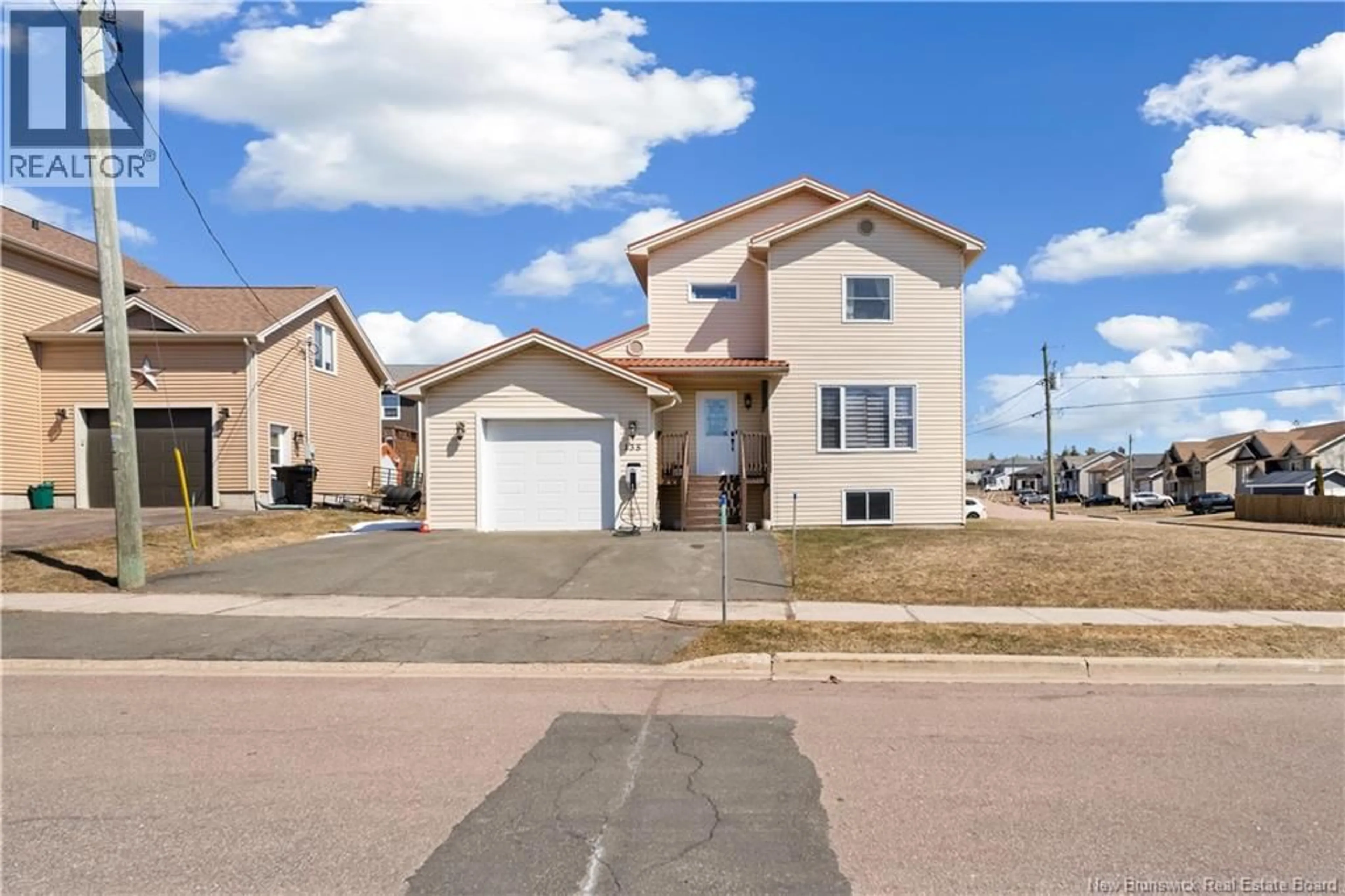 Home with vinyl exterior material, street for 135 LADY RUSSELL STREET, Moncton New Brunswick E1E0C5