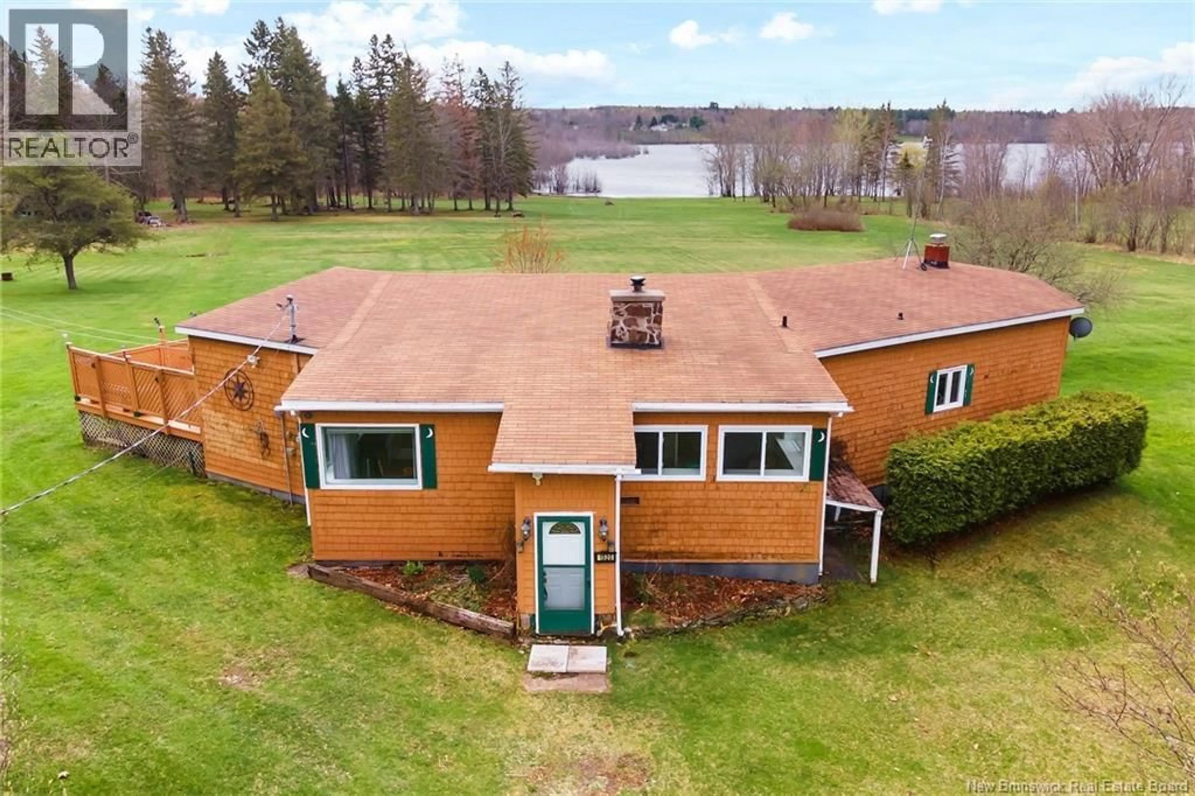 A pic from outside/outdoor area/front of a property/back of a property/a pic from drone, water/lake/river/ocean view for 1520 COX POINT ROAD, Cumberland Bay New Brunswick E4A2Z7