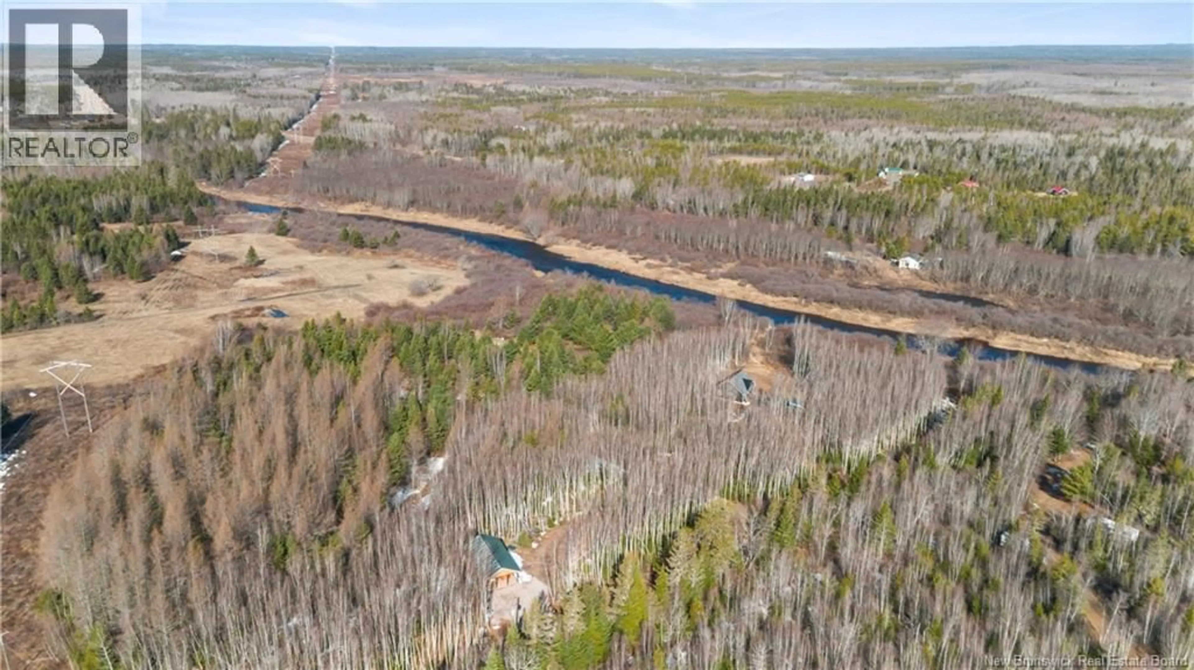 A pic from outside/outdoor area/front of a property/back of a property/a pic from drone, water/lake/river/ocean view for 7 VERA LANE, Canaan New Brunswick E4Z5X7