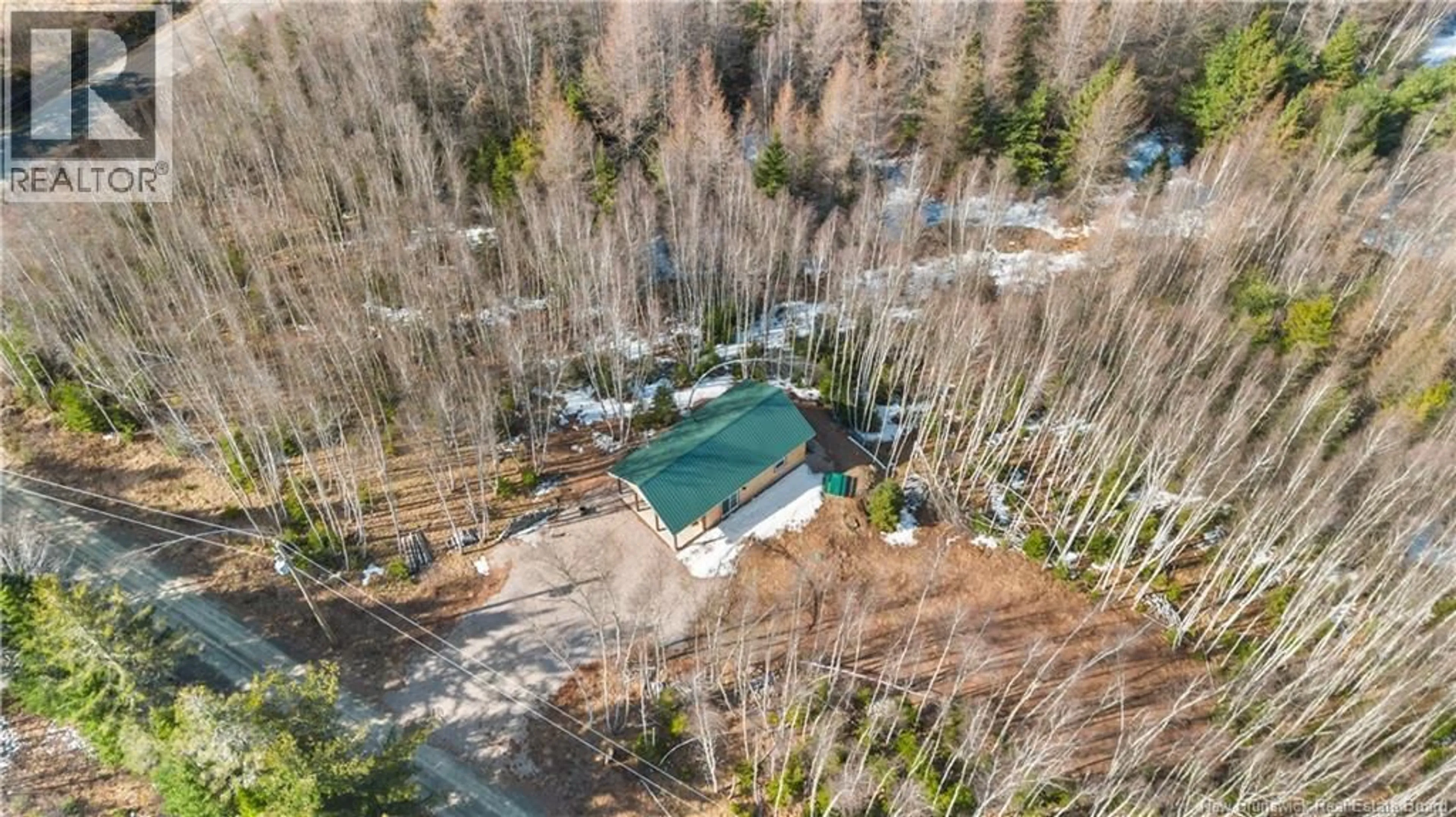 A pic from outside/outdoor area/front of a property/back of a property/a pic from drone, forest/trees view for 7 VERA LANE, Canaan New Brunswick E4Z5X7