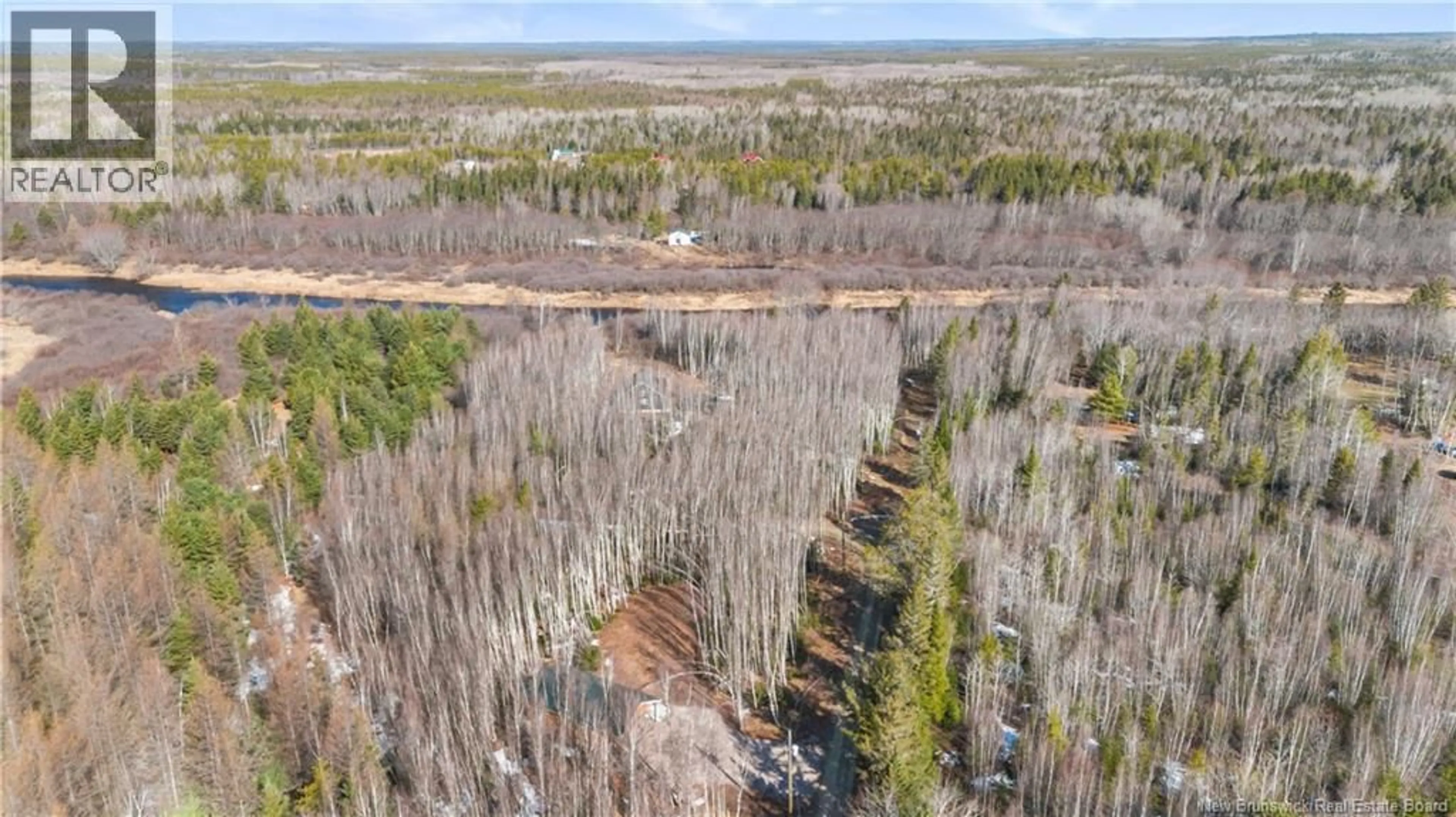 A pic from outside/outdoor area/front of a property/back of a property/a pic from drone, forest/trees view for 7 VERA LANE, Canaan New Brunswick E4Z5X7