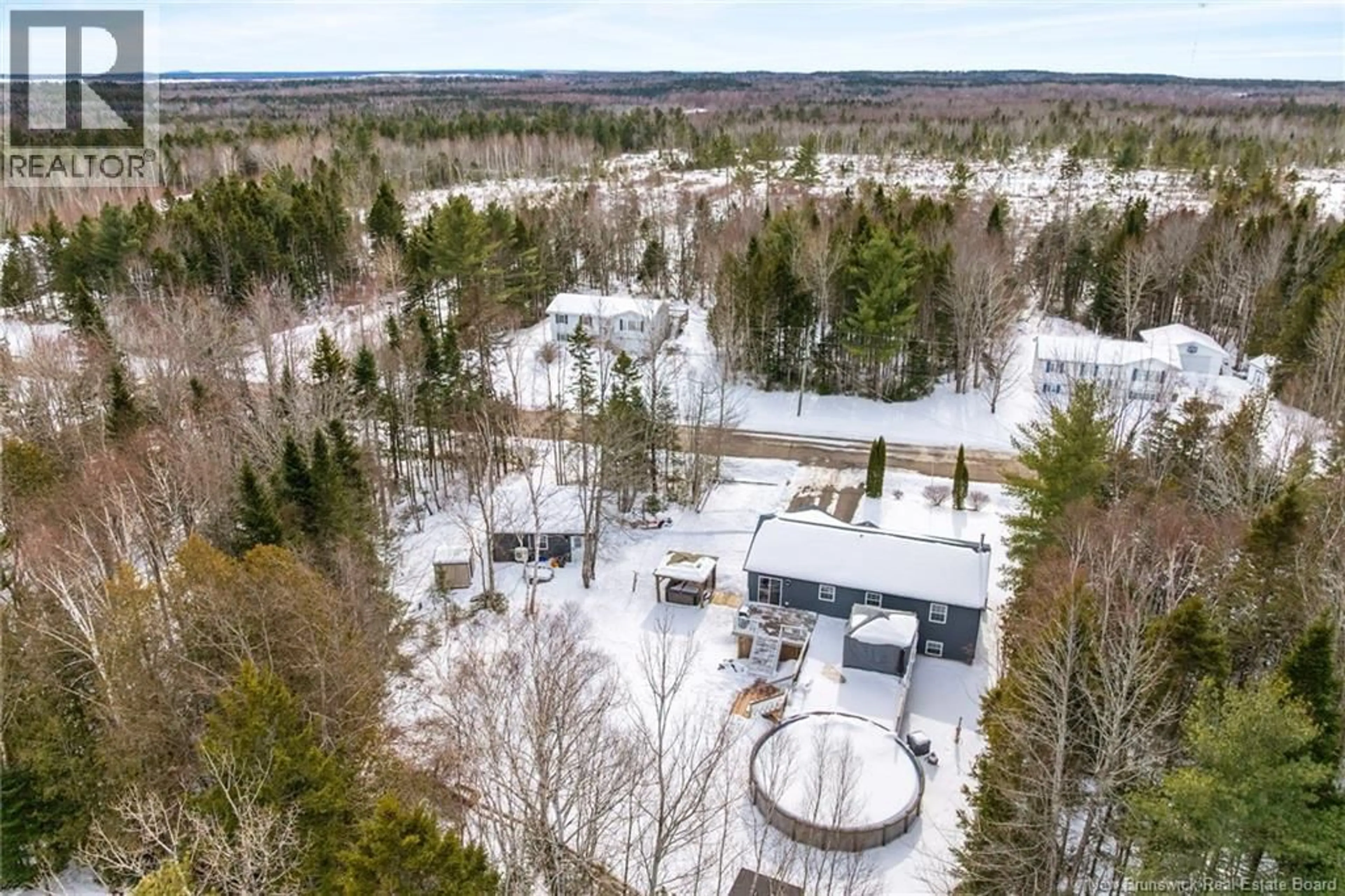A pic from outside/outdoor area/front of a property/back of a property/a pic from drone, forest/trees view for 52 CAMBRIDGE DRIVE, Burton New Brunswick E2V4J9