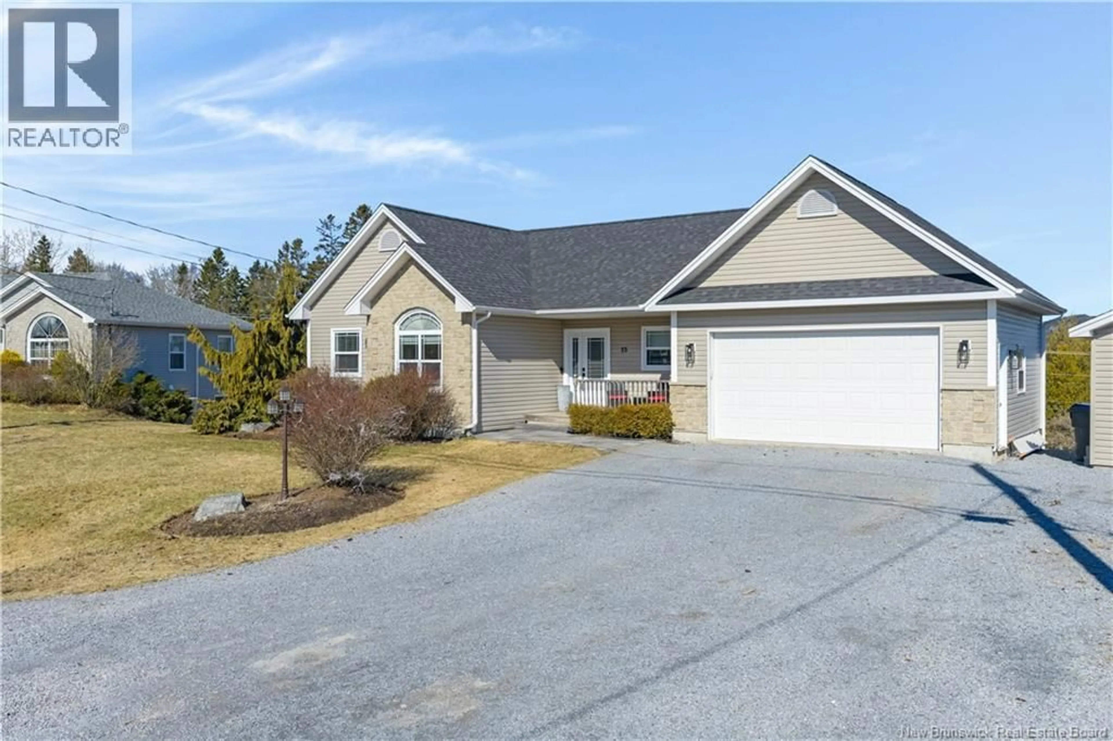 Home with vinyl exterior material, street for 15 TRILLIUM DRIVE, Quispamsis New Brunswick E2E0K9