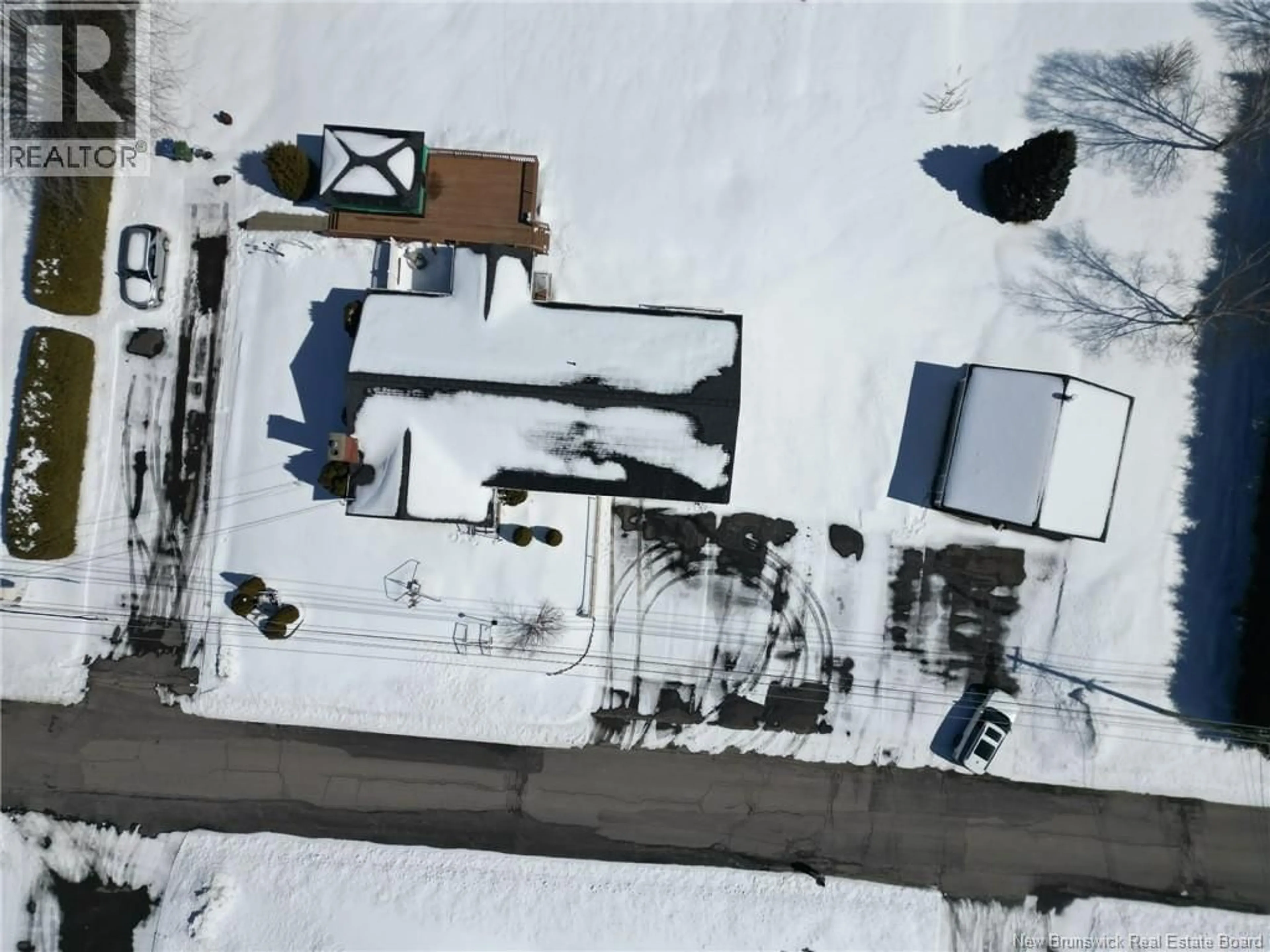 A pic from outside/outdoor area/front of a property/back of a property/a pic from drone, street for 68 THERIAULT STREET, Grand Falls New Brunswick E3Y1B5
